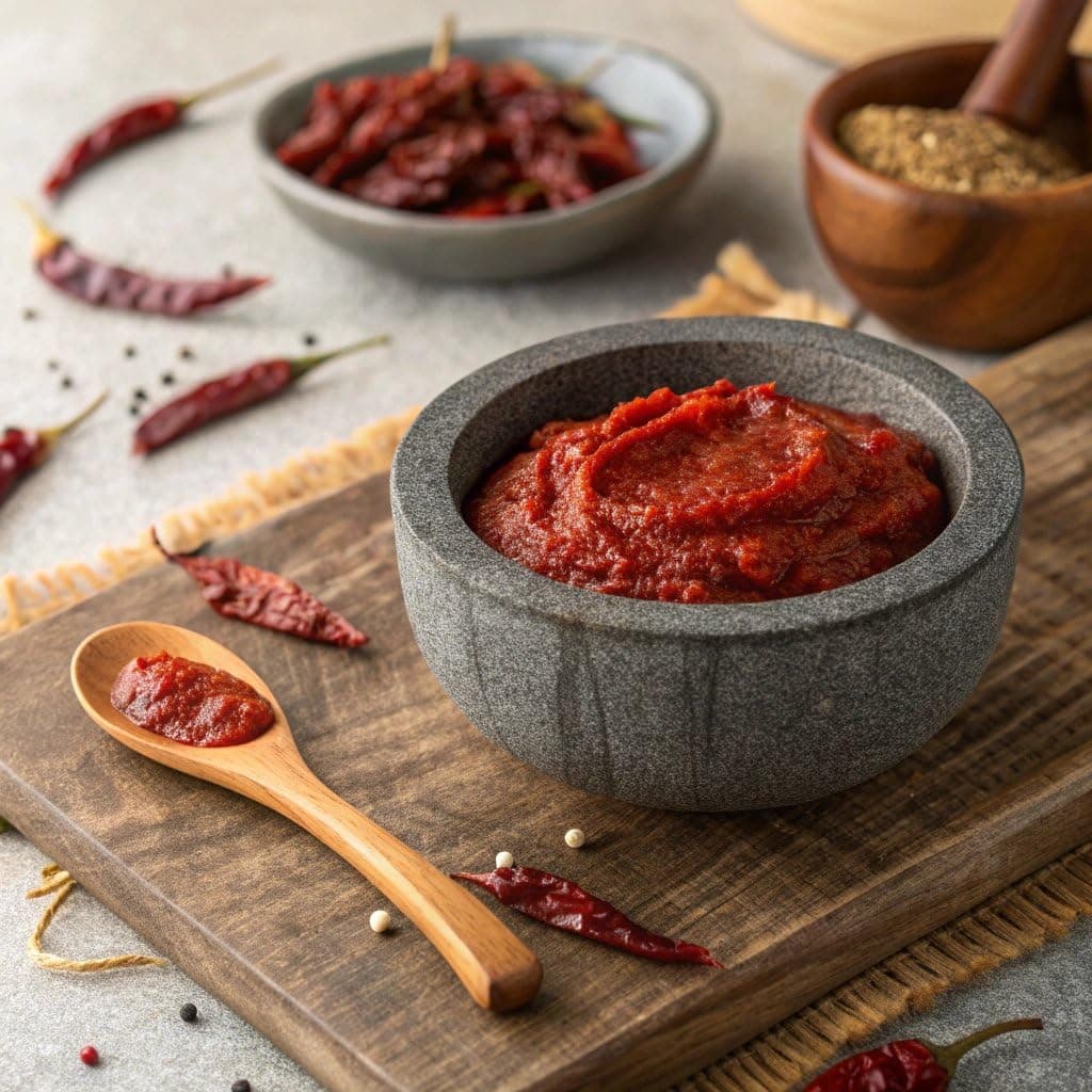 Gochujang – Premium Korean Red Chili Paste [ Medium | 1.1 lb (500g) ] – 0 Fat/ 0 Cholesterol / (40 Calories/Serving) | Spicy & Sweet Savory Fermented Sauce | Great for Bibimbap, Marinades, Stews & BBQ - O’food thumbnail 3
