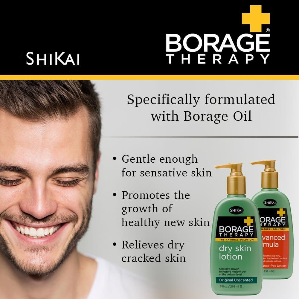 ShiKai Borage Therapy Advanced Formula Body Moisturizer (8oz, Pack of 2) | Fragrance Free | Hydrating Lotion for Dry Hands & Body | with Oatmeal, Shea thumbnail 4