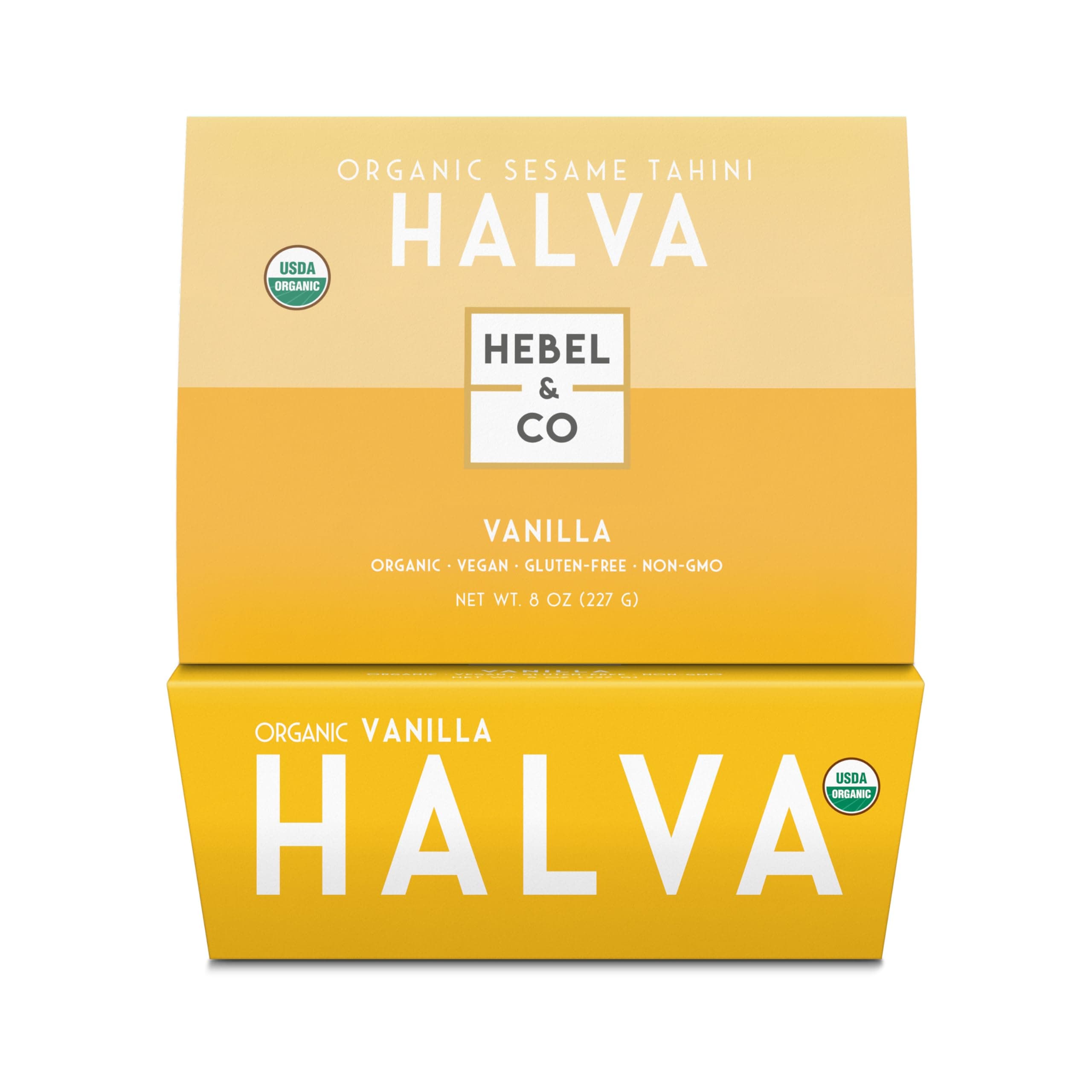 HEBEL & CO Vanilla Halva - 8 oz | Certified USDA Organic, Gluten Free, Kosher & Vegan