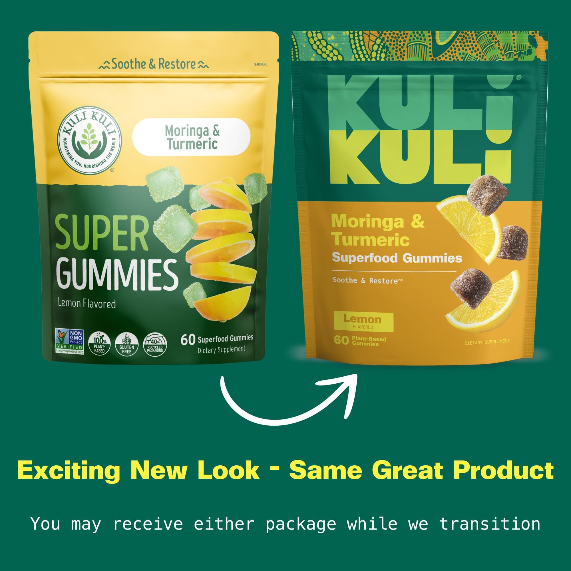 Kuli Kuli Super Energy Gummies - Energy Supplements with Moringa, Caffeine-Free Natural Energy Booster - 60 Non-GMO, Gluten-Free Moringa Gummies thumbnail 2