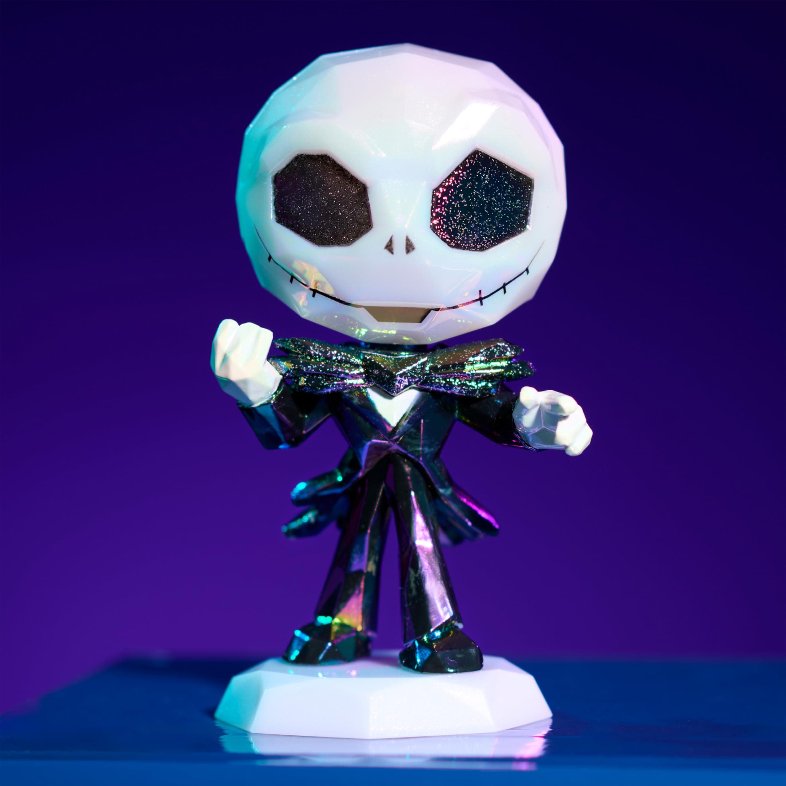 Disney Tim Burton's The Nightmare Before Christmas 5-inch Collectible Jack Skellington Bobblehead Figure with Sparkle Finish, Toy for Fans, Girls, Boys, Kids Ages 3 and Up by Just Play thumbnail 5