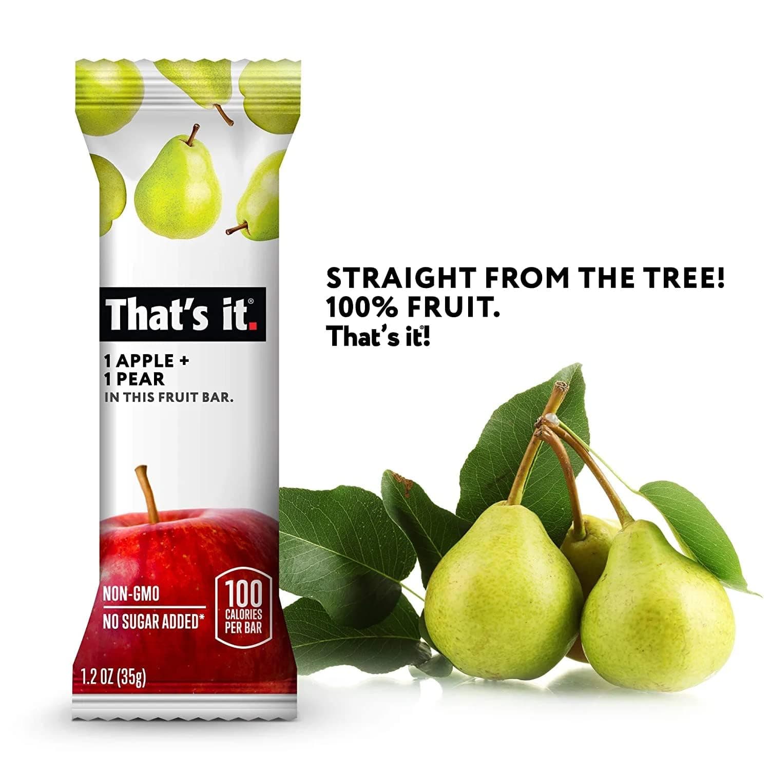 Thats It Apple and Pear Fruit Bar, 1.2 Ounce (Pack of 12) thumbnail 3