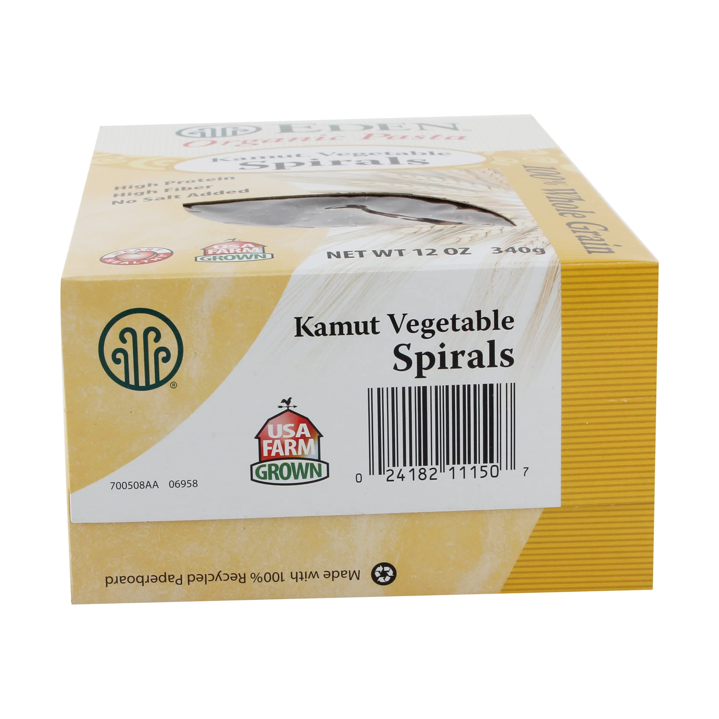 Eden Organic Kamut Vegetable Spirals, 12 oz, 100% Whole Grain, Non-GMO, thumbnail 4