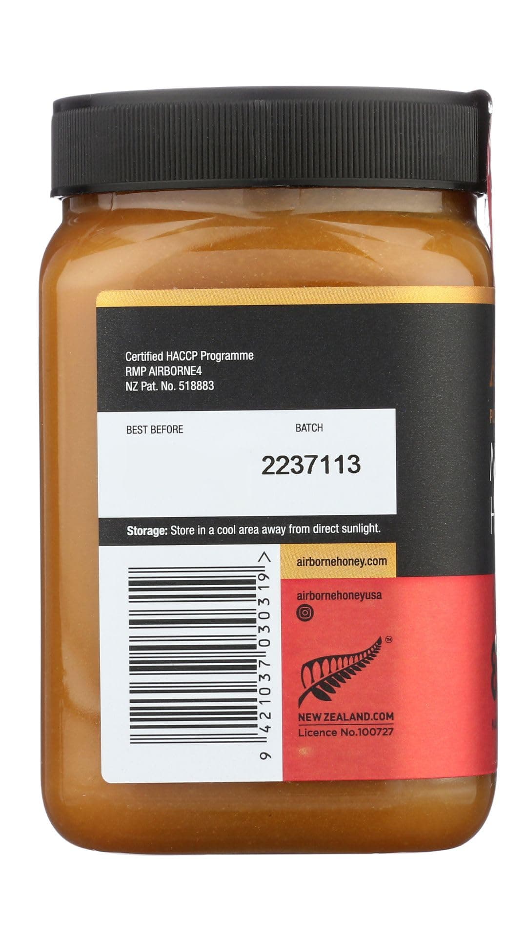 Airborne Manuka Honey (85+ Manuka Pollen) Raw and Unfiltered Premium New Zealand 100% Pure, Daily Wellness Support 17.6 oz. thumbnail 2