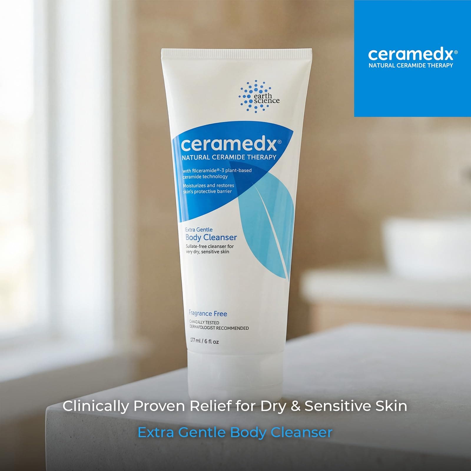 Ceramedx - Extra Gentle Body Cleanser | Natural Ceramide Cleanser for Dry, Sensitive Skin | Cruelty Free, Vegan & Fragrance Free | 6 fl oz thumbnail 2