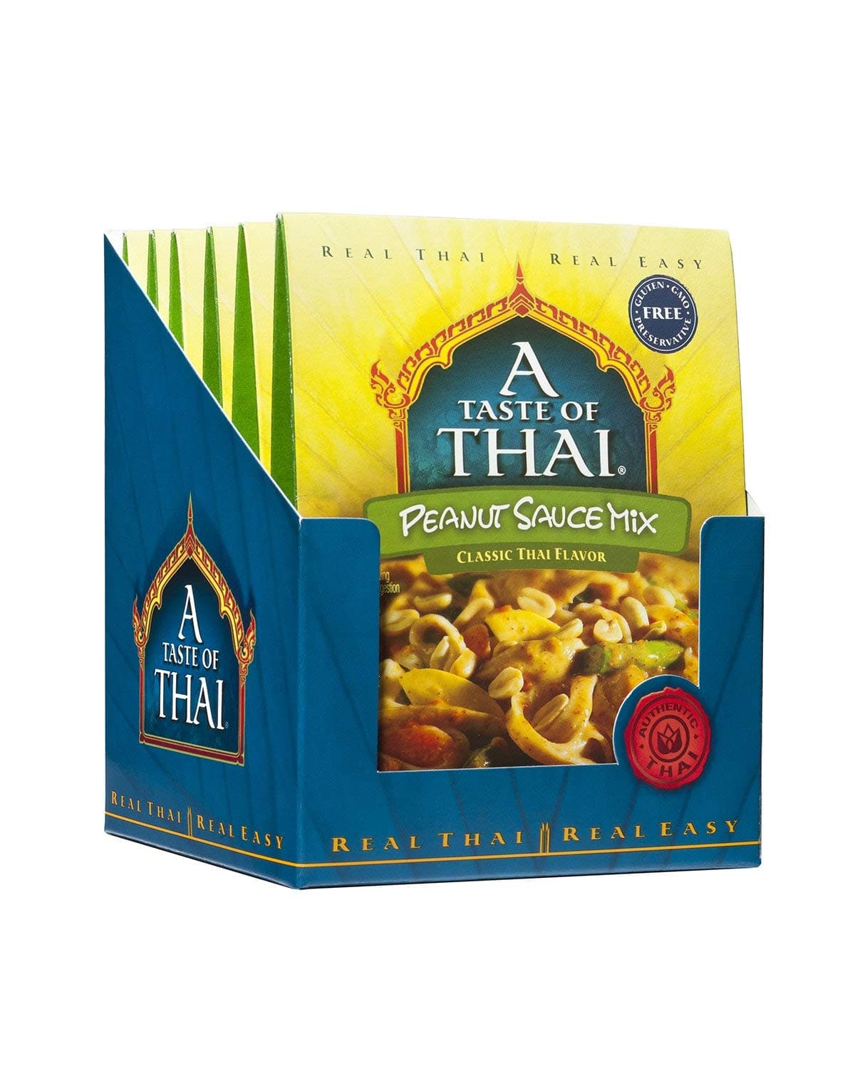 A Taste of Thai Peanut Sauce Mix Packets | Authentic Thai-Style Sauce with Ground Peanuts & Traditional Spices | Ready in Minutes | No Artificial Flavors | Non-GMO, Gluten-Free – (6 Pack, 3.5 oz Each) thumbnail 2