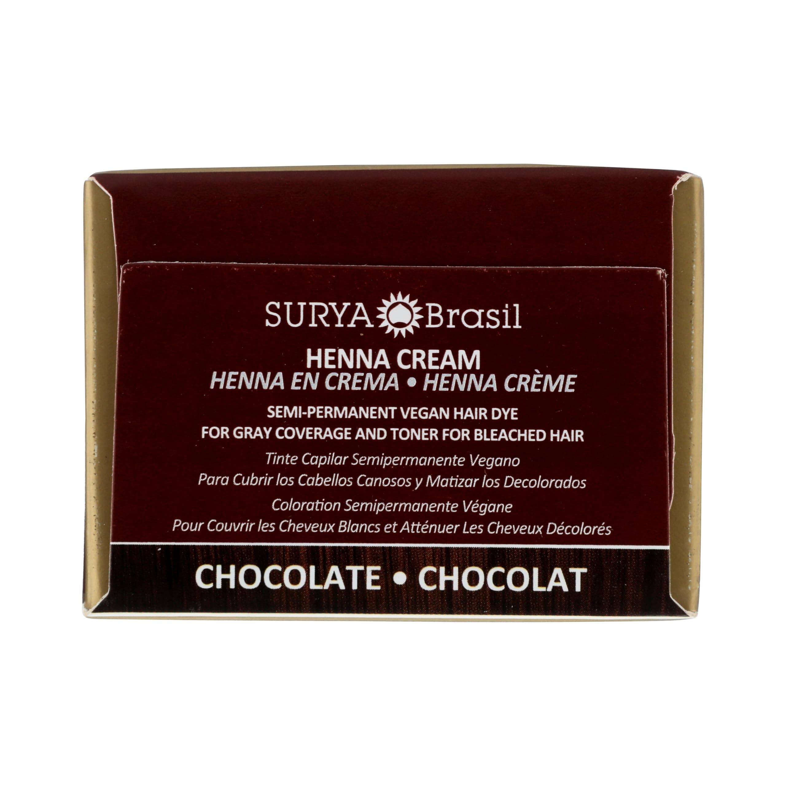Surya Brasil Henna Cream Chocolate - 94% Natural Ingredients, Vegan, Cruelty-Free, Eco-Friendly, Semi-Permanent Hair Color, Deep Hydration & Shine, 2.37 Fl Oz thumbnail 7