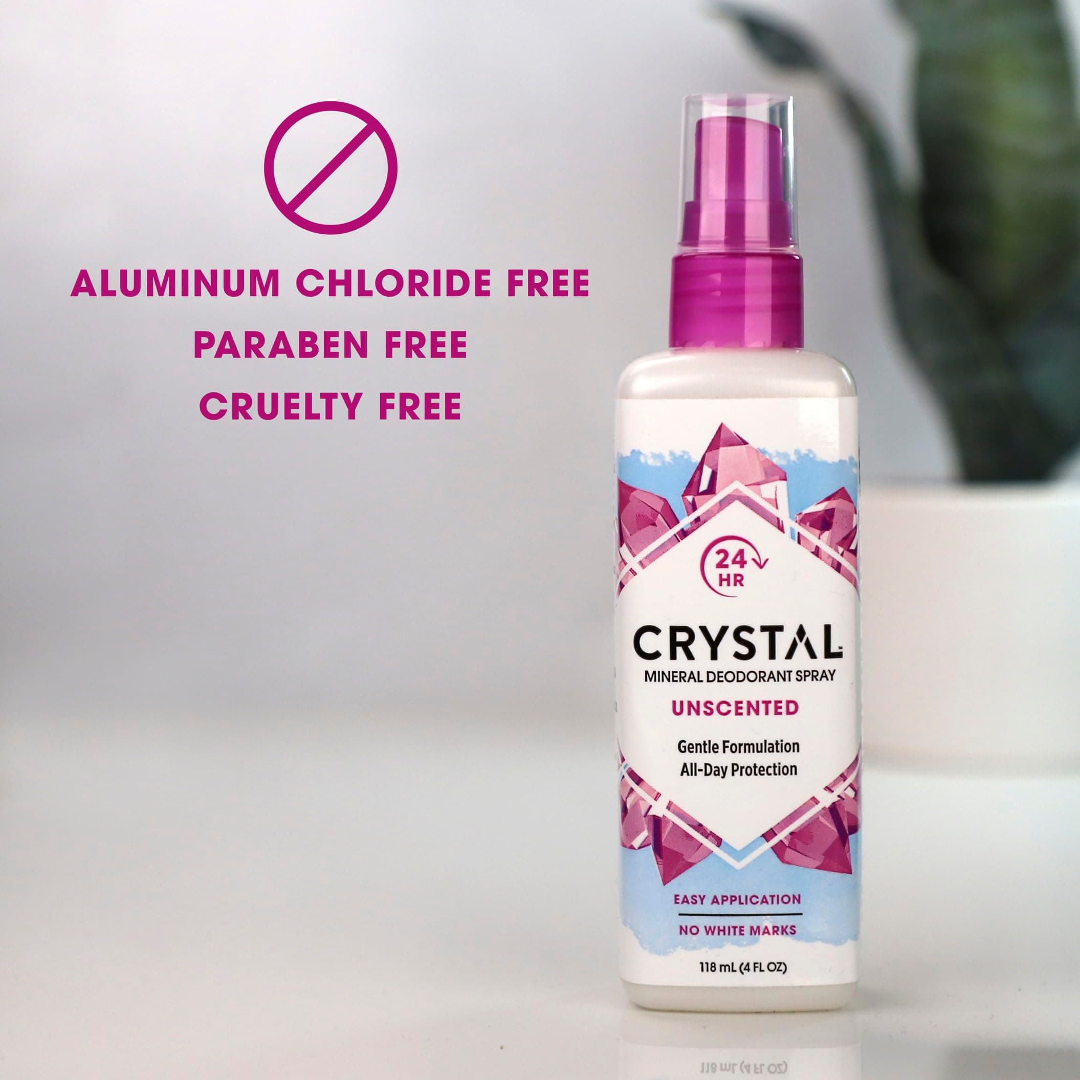 CRYSTAL Mineral Deodorant Spray- Unscented Body Deodorant With 24-Hour Odor Protection, Aluminium Chloride & Paraben Free, 4 FL OZ, Pack of 6 thumbnail 4