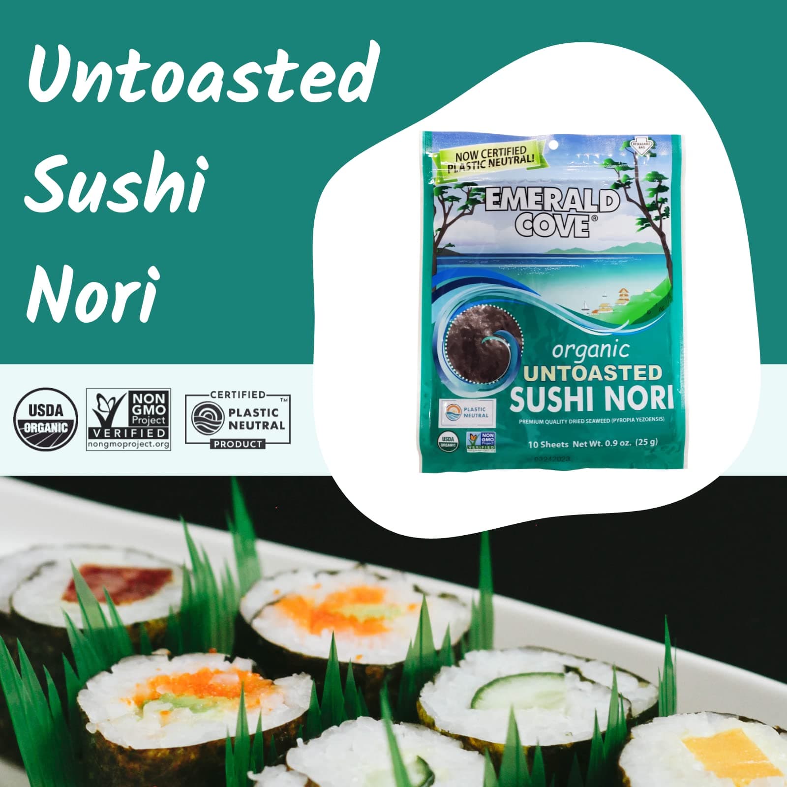 Emerald Cove Organic Nori sheets, .9 oz thumbnail 5