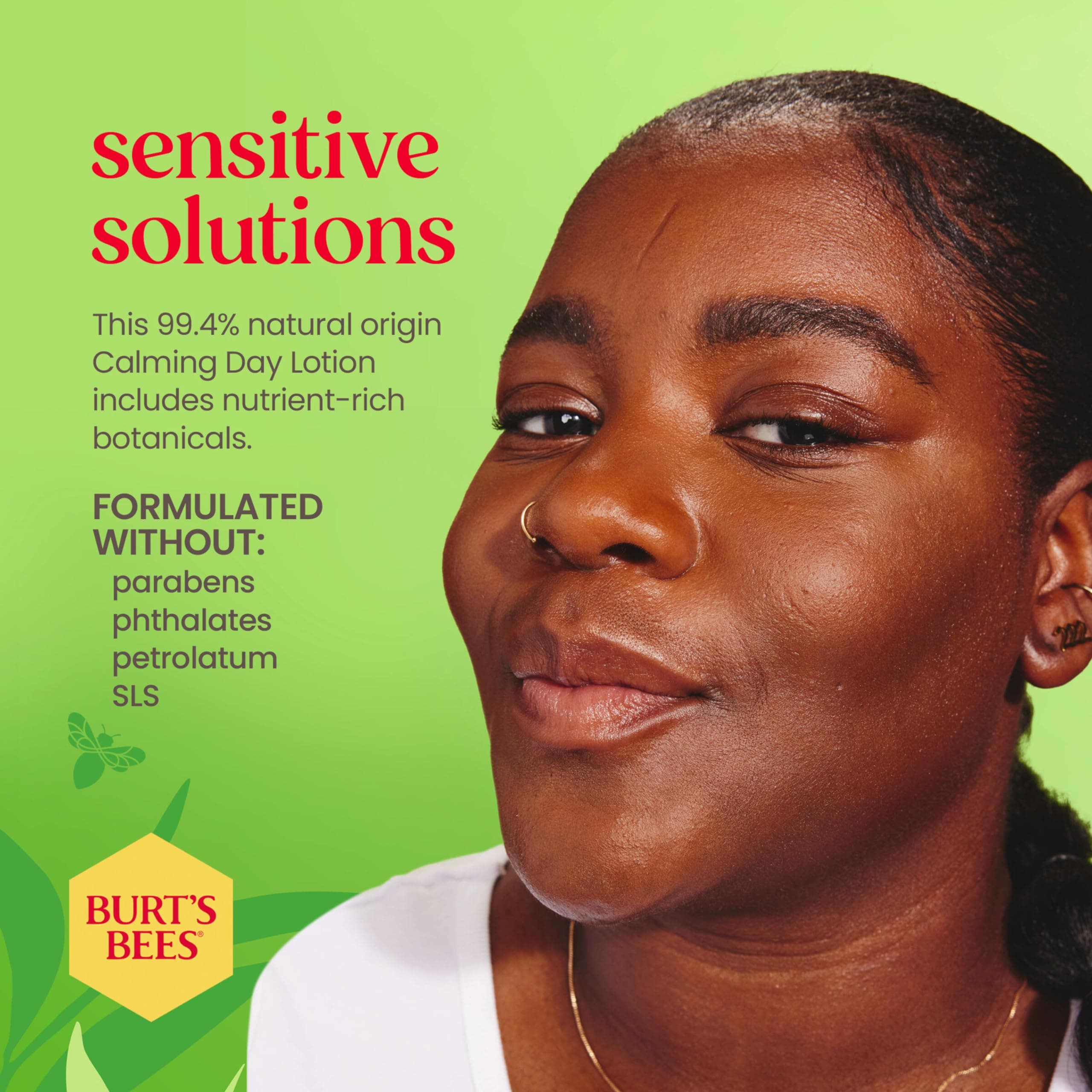 Burt's Bees SPF 30 Calming Day Face Lotion With Aloe and Rice Milk for Sensitive Skin, Sunscreen Face Lotion Soothes Redness and Irritation, 99.4 Percent Natural Origin Skin Care, 1.8 oz. Tube thumbnail 5