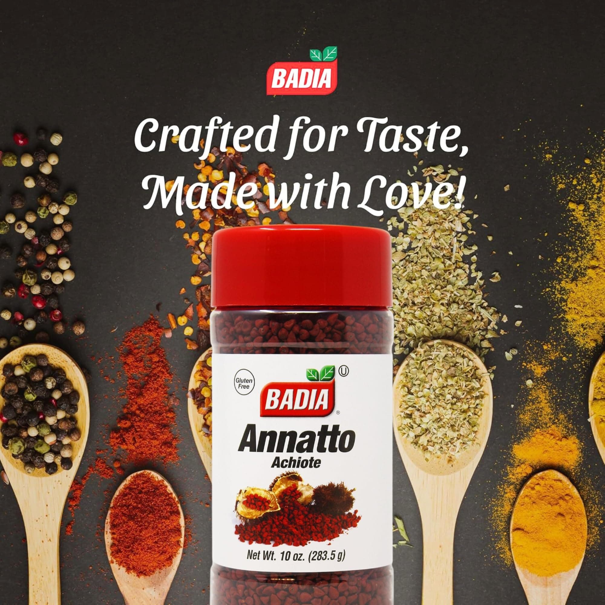 Badia Whole Annatto, 10 oz – Warm, Peppery, Slightly Nutty Flavor – Achiote Seeds for Natural Color & Seasoning thumbnail 2