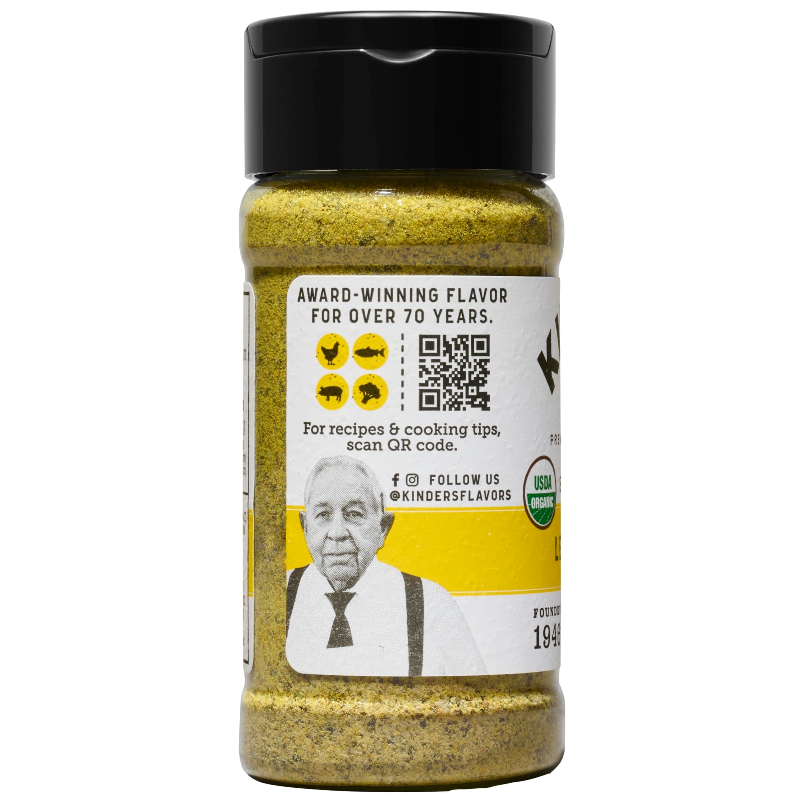 Kinder's Organic Lemon Pepper, Premium Quality Seasoning, MSG Free and USDA Certified Organic, 3.5 oz thumbnail 4