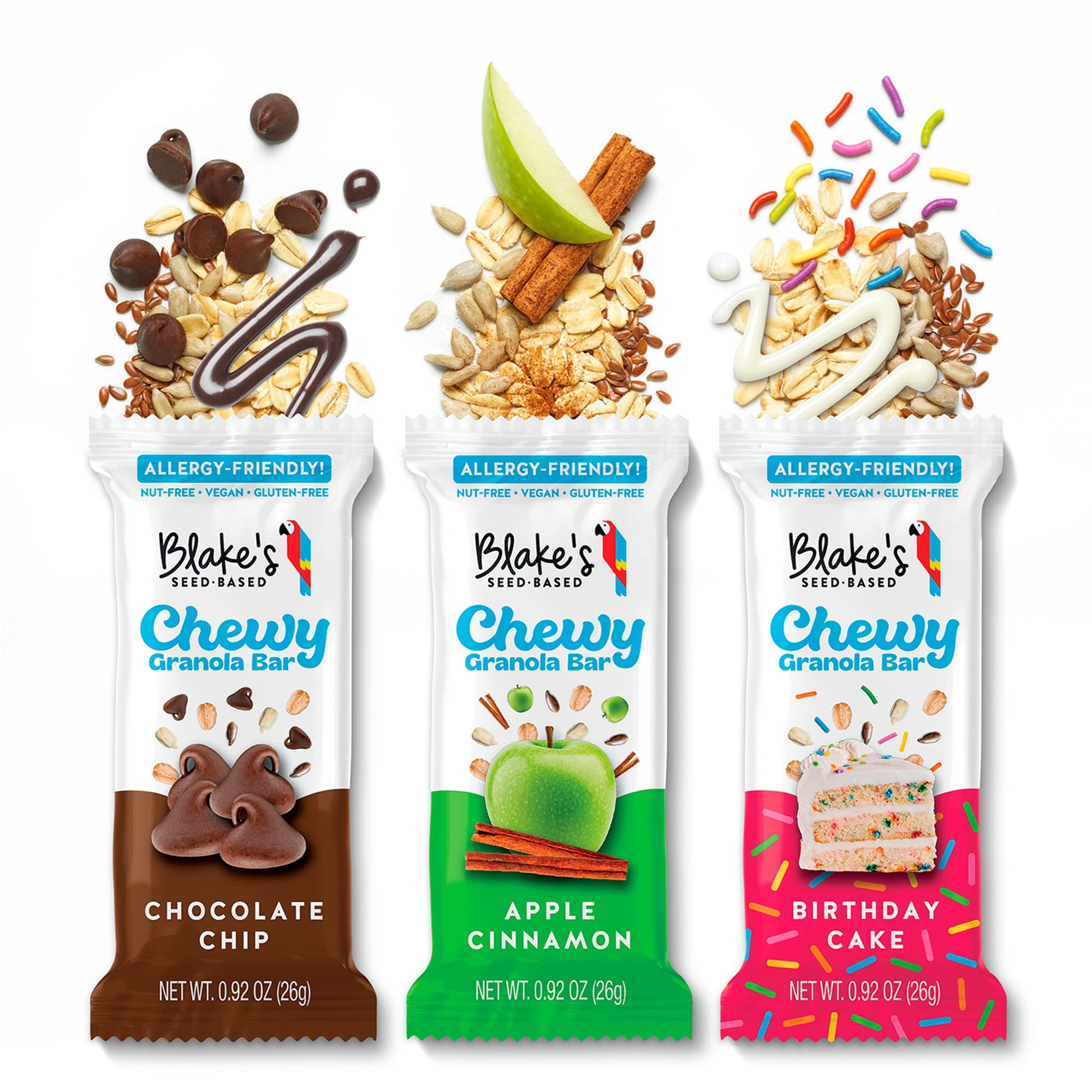 Blake’s Seed Based Chewy Granola Bars — Birthday Cake (5 Count), Vegan, Gluten Free, Nut Free & Dairy Free, Healthy Snacks for Kids or Adults, School Safe, Low Calorie Soy Free Snack thumbnail 6
