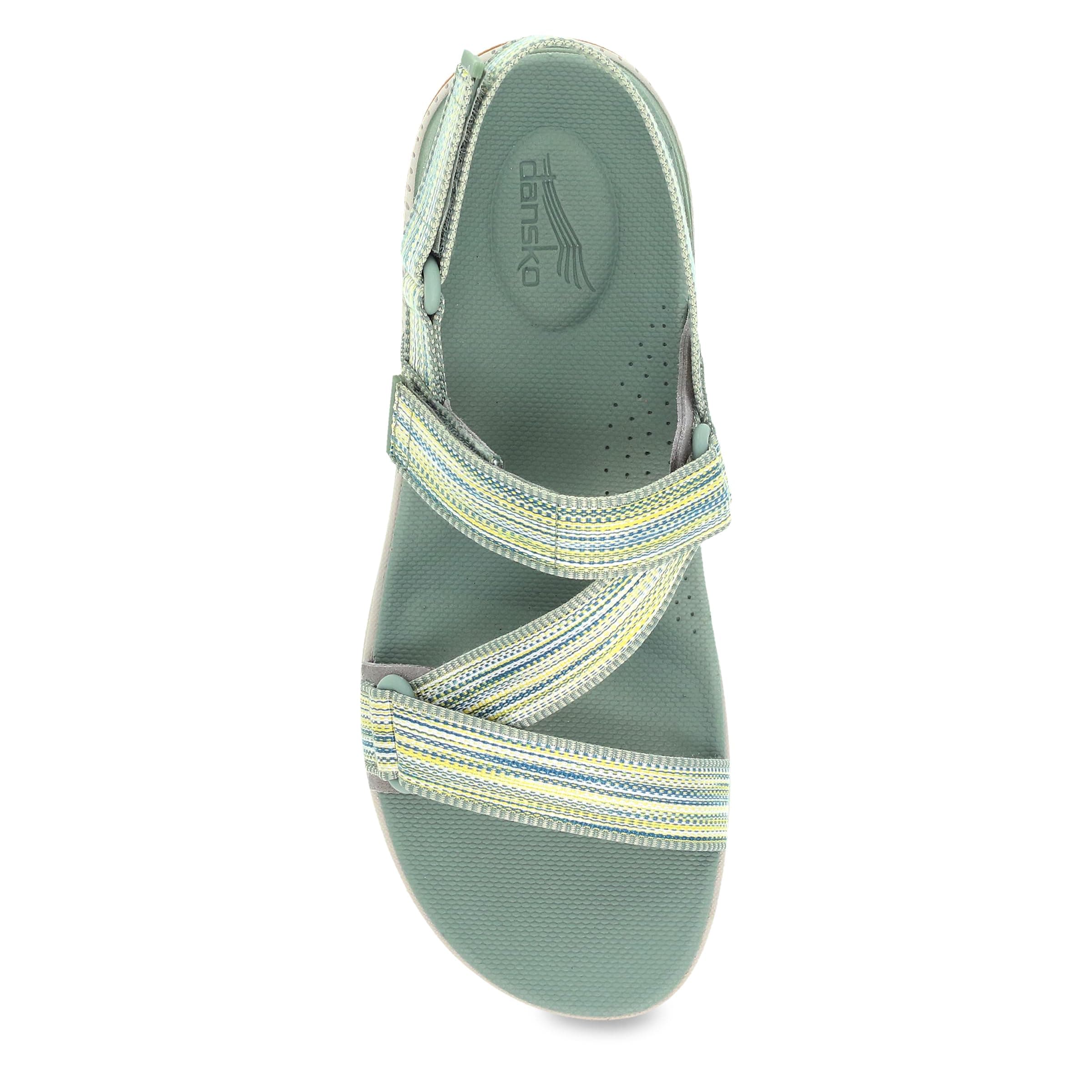 Dansko Rayna Fully Adjustable Sport Sandal for Women – Lightweight EVA Midsole and Rubber Outsole – Natural Arch Technology for Added Support – Hook and Loop Closure Sage Multi 7.5-8 M US thumbnail 2