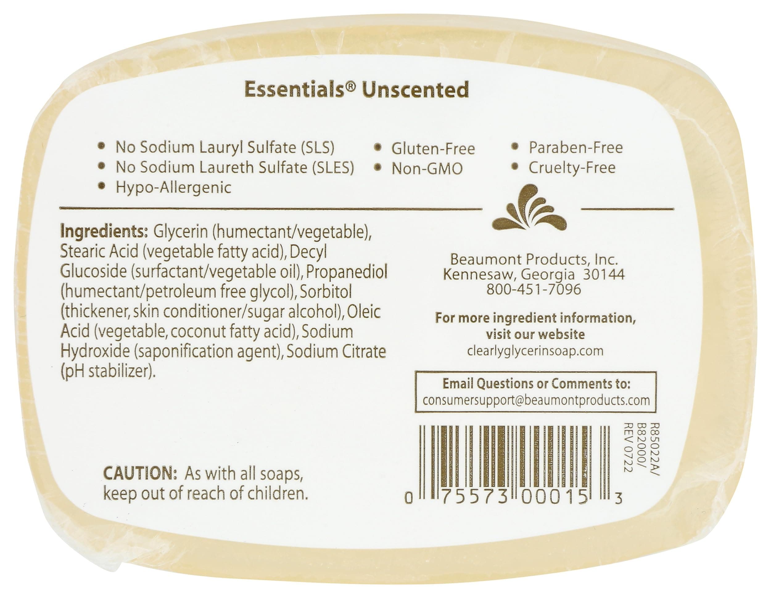Clearly Natural, Glycerine Soap, Unscented, 4 oz thumbnail 2