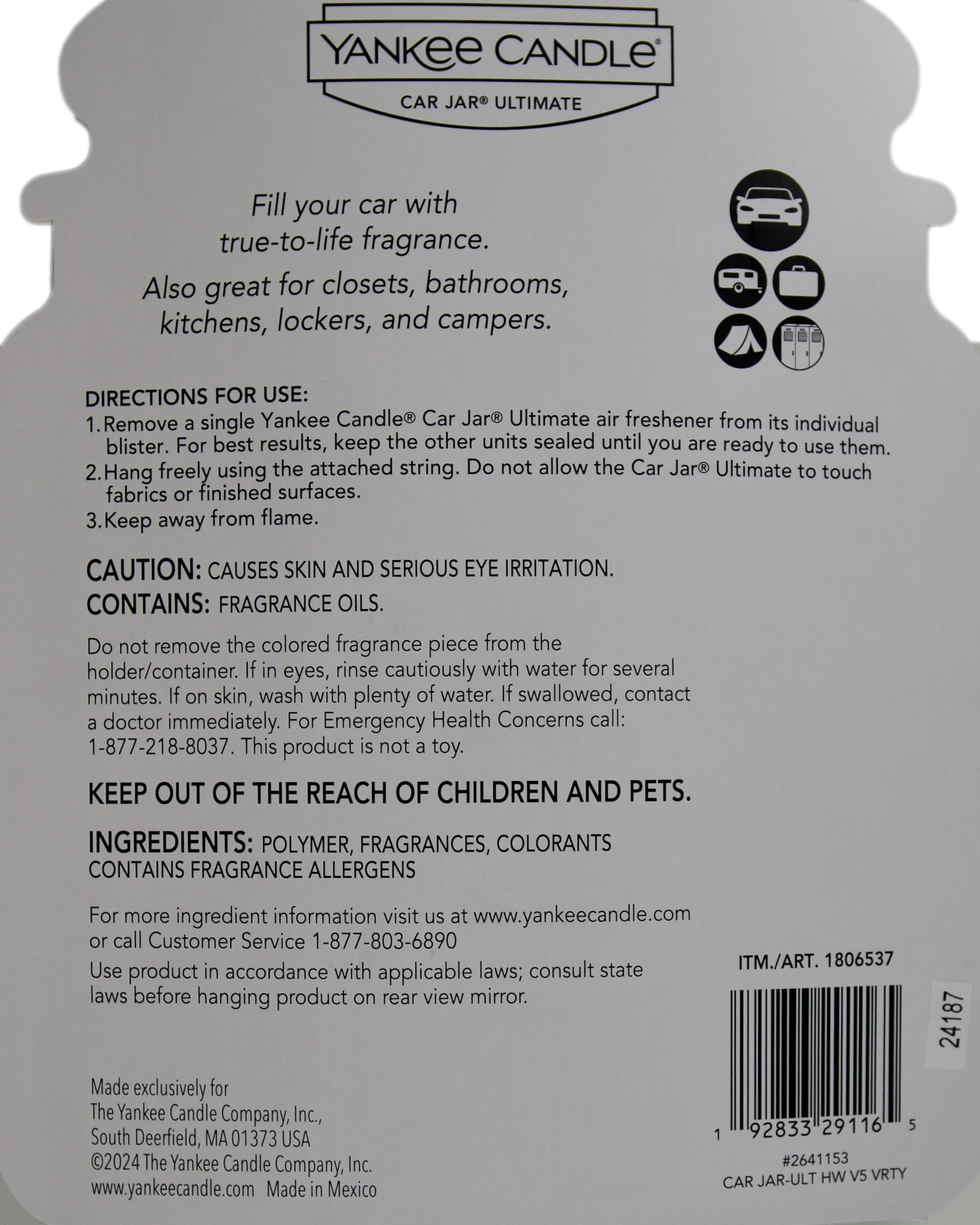 Yankee Candle Car Jar Ultimate Multipack, 5 Air Fresheners thumbnail 2