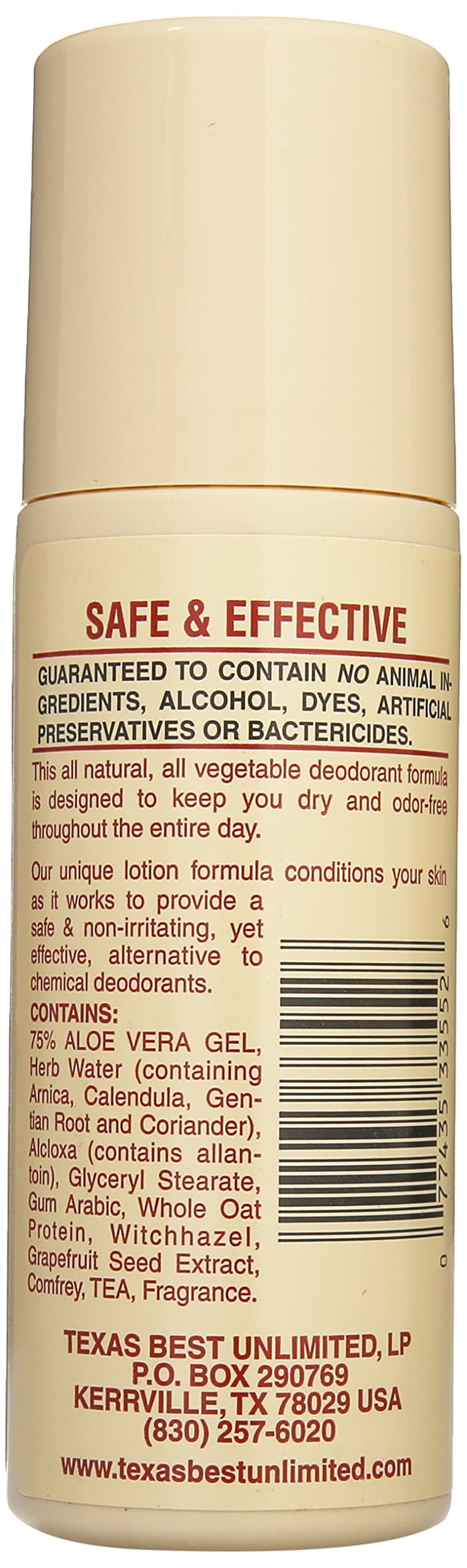 Alvera All Natural Roll-on Deodorant Aloe and Almonds - 3 Oz, 3 Fluid Ounce thumbnail 2