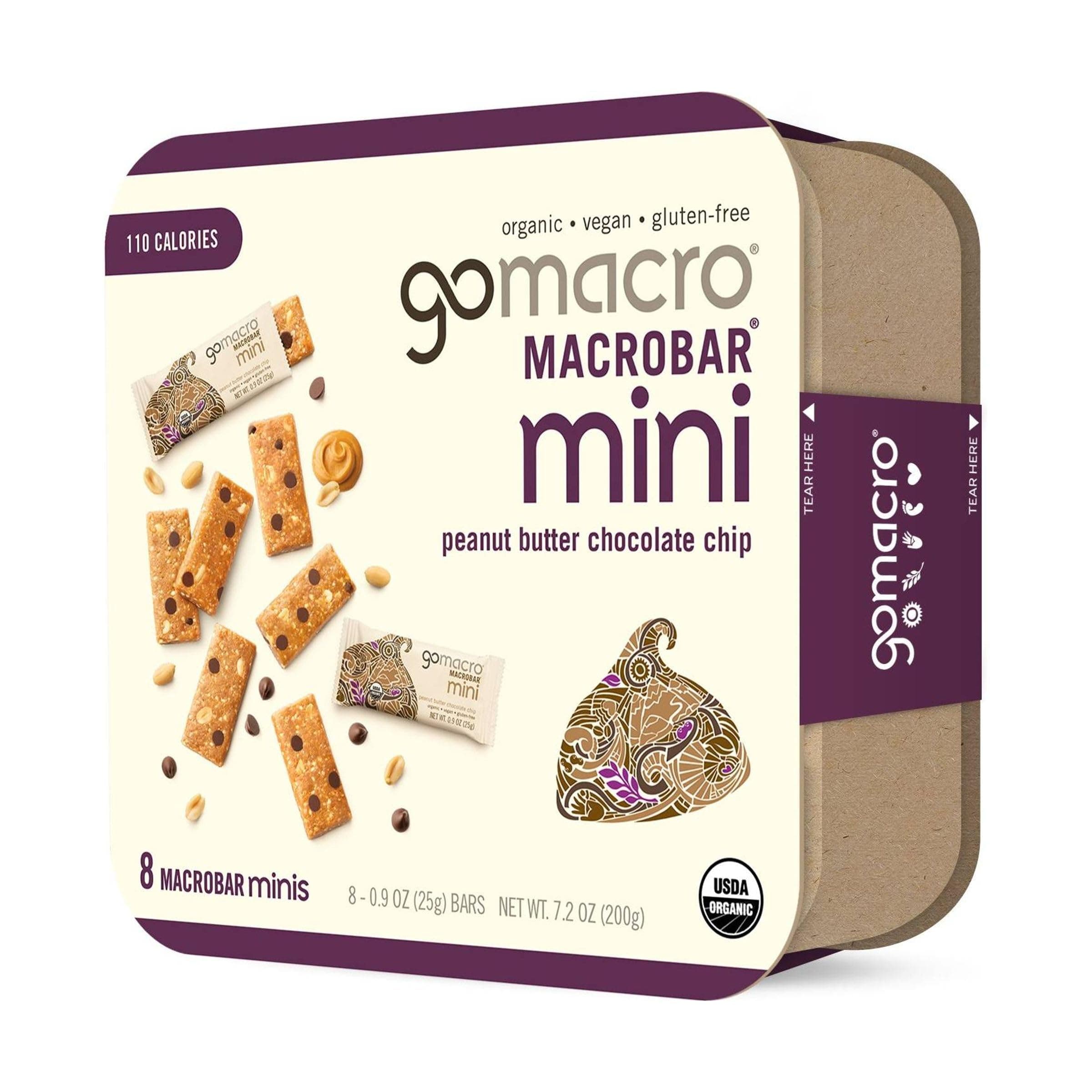 GOMACRO Organic Peanut Butter Chocolate Chip Mini MacroBars 8 Pack, 7.2 OZ thumbnail 2