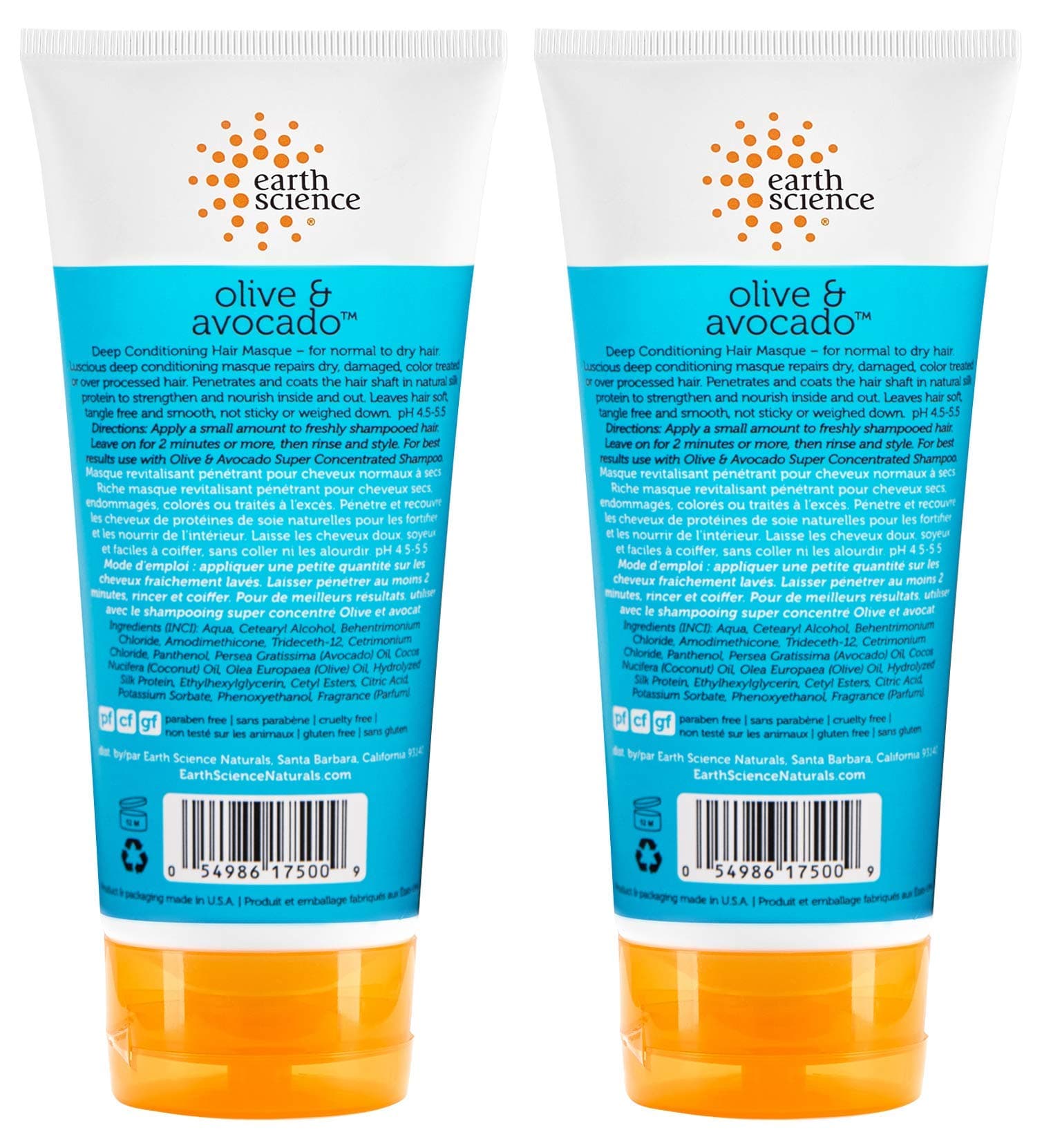 EARTH SCIENCE - Olive & Avocado Deep Conditioning Hair Masque: For Normal to Dry Hair (2 pk, 6 oz.) thumbnail 2