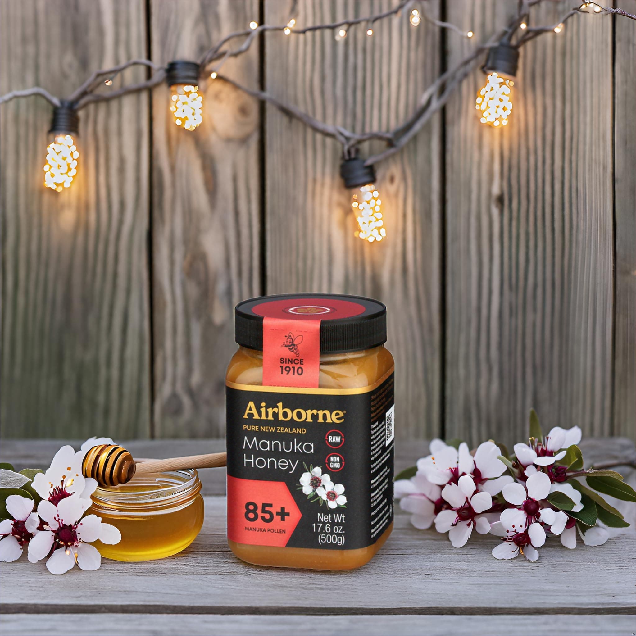 Airborne Manuka Honey (85+ Manuka Pollen) Raw and Unfiltered Premium New Zealand 100% Pure, Daily Wellness Support 17.6 oz. thumbnail 7