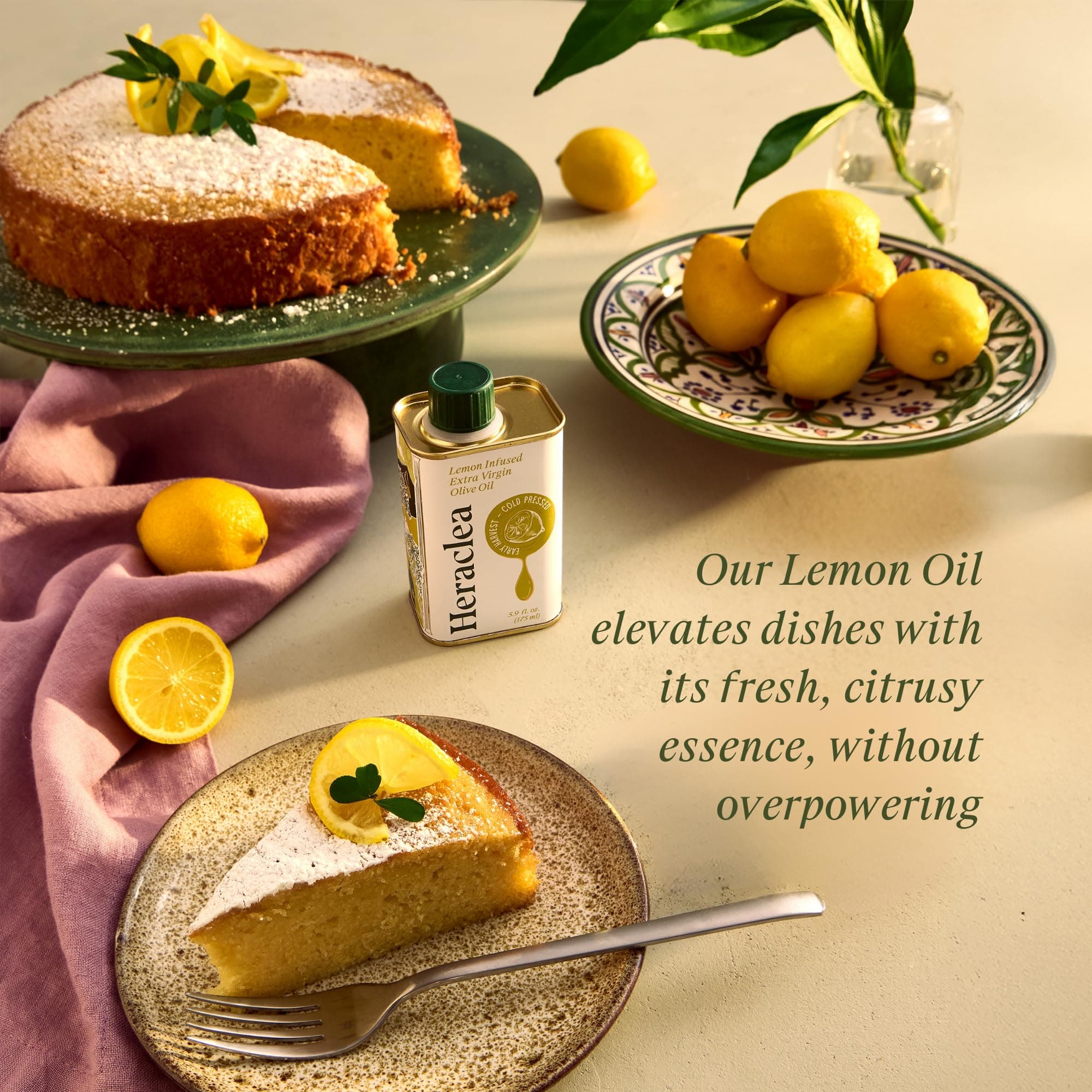 Heraclea - Lemon Infused - Extra Virgin Olive Oil - Extra Virgin - Cold Pressed - Polyphenol Rich EVOO - 5.9oz Bottle thumbnail 5