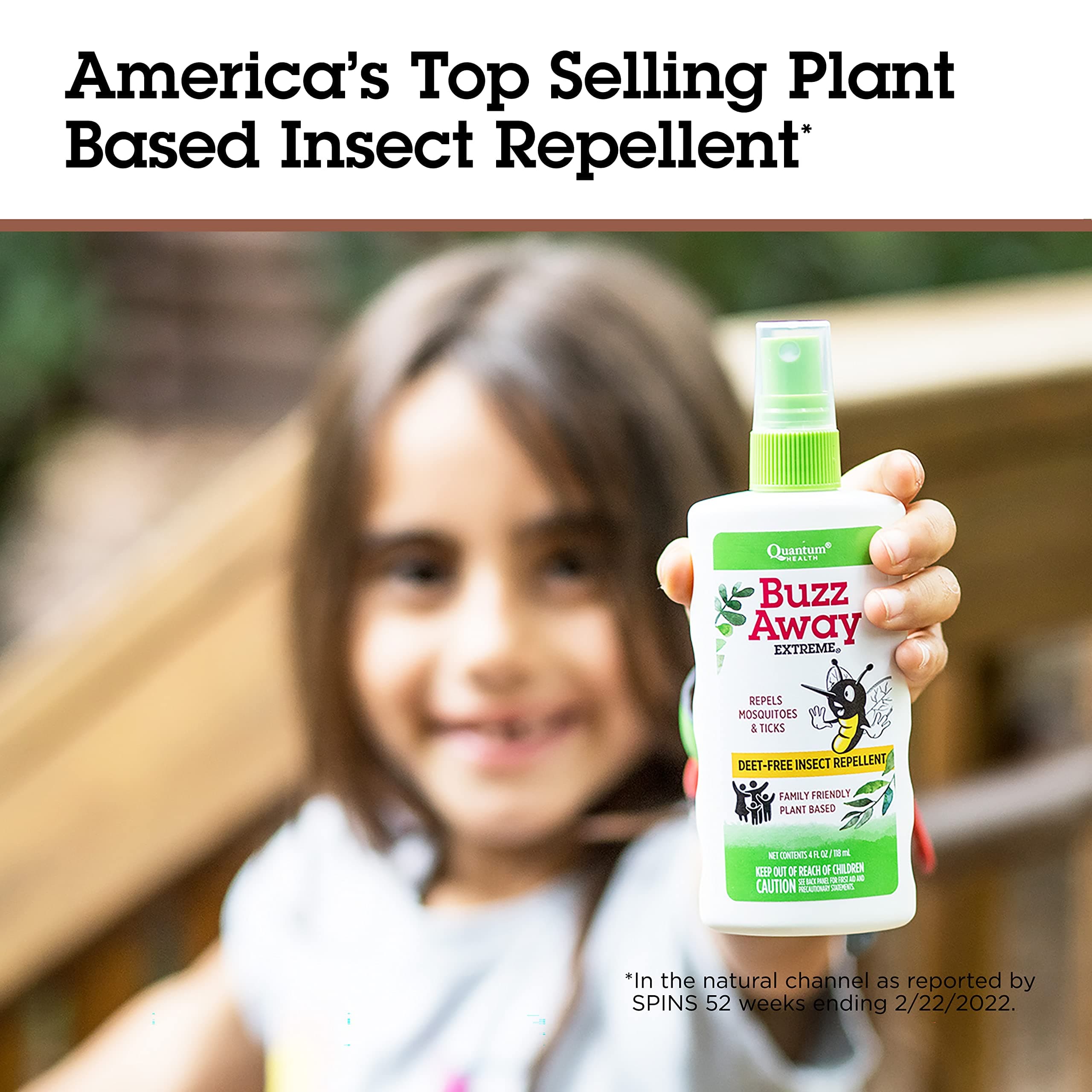 Quantum Health Buzz Away Extreme Insect Repellent|DEET Free Spray|Repels Mosquitos and Ticks|Formulated with Powerful Combo of Essential Oils|Safe for Kids|2 Ounce thumbnail 2