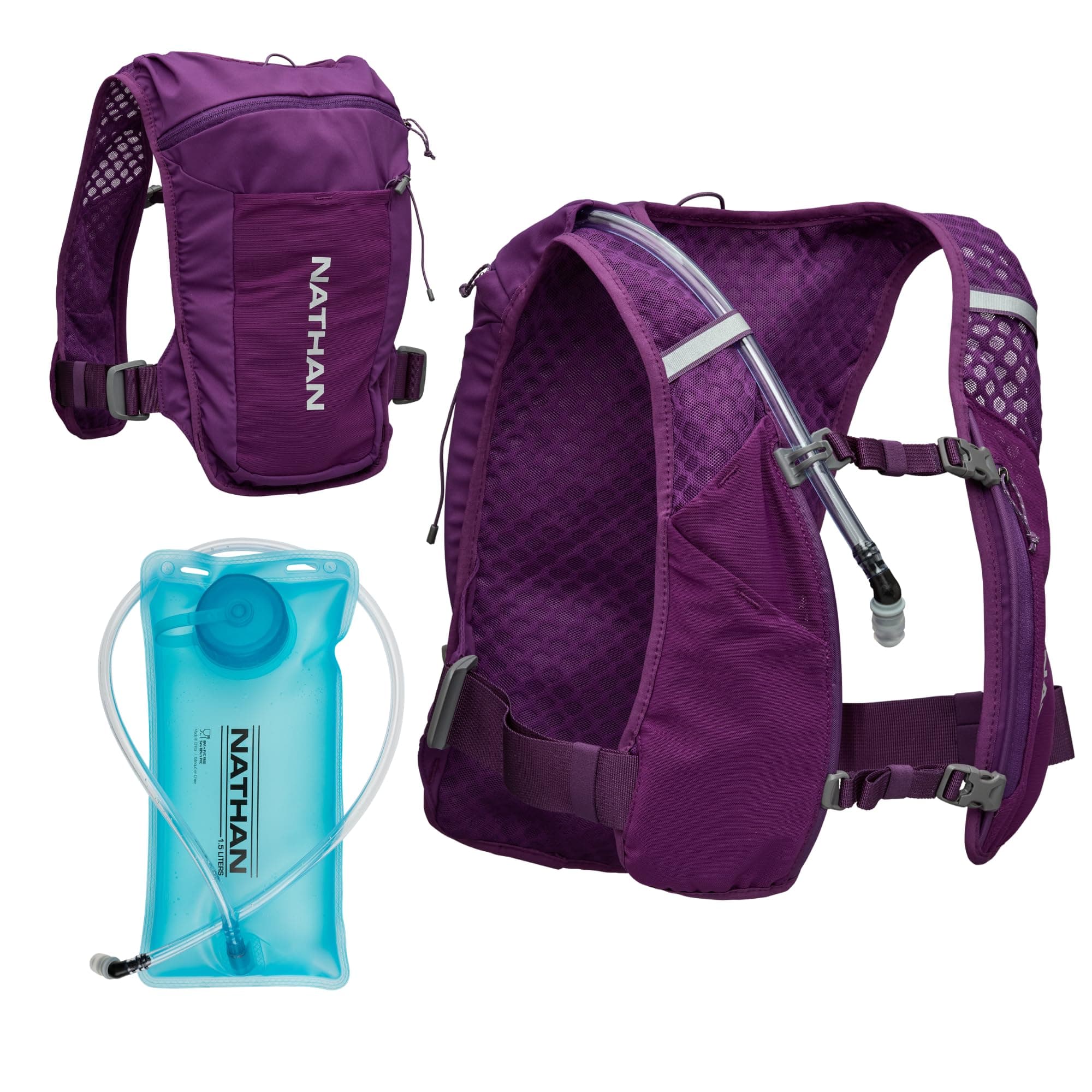 Nathan - Quick Start 3.0 4L Imperial Purple/Reflective Silver OSFM