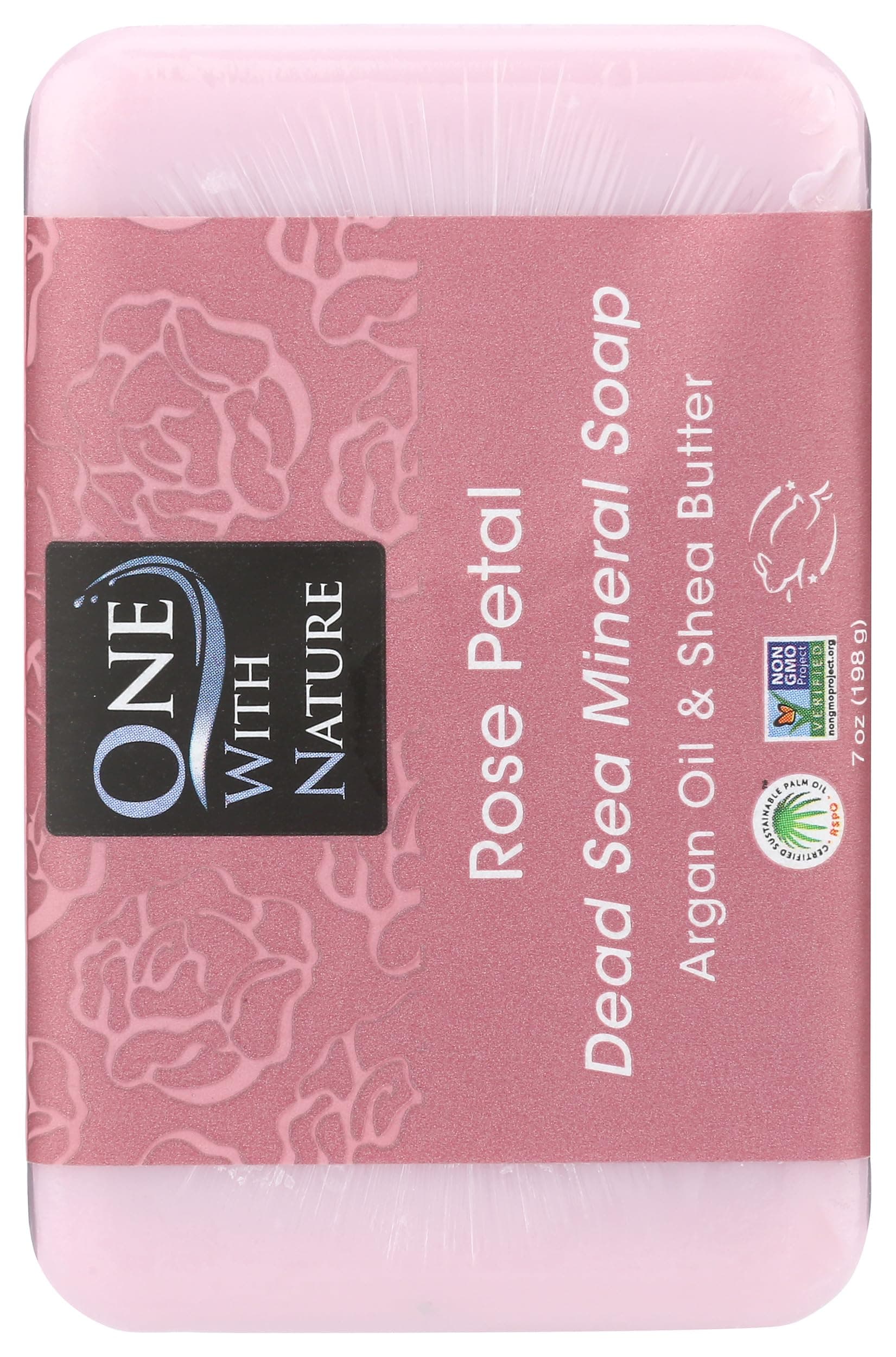One With Nature Rose Petal Bar Soap, 7 OZ thumbnail 2