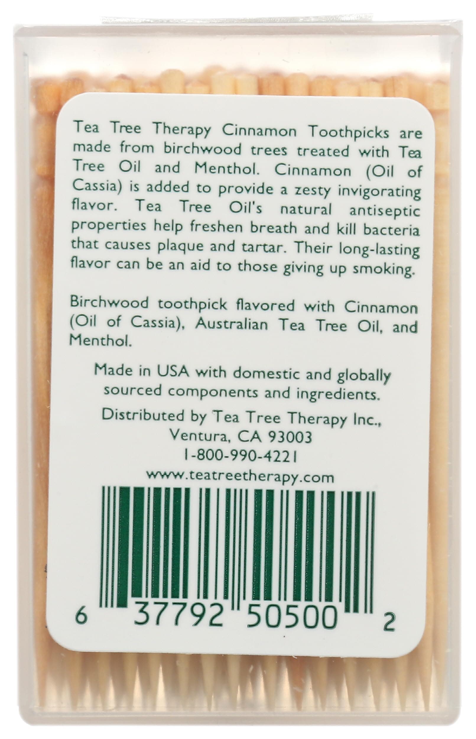 Tea Tree Therapy Toothpicks, Cinnamon, 100 Count thumbnail 2