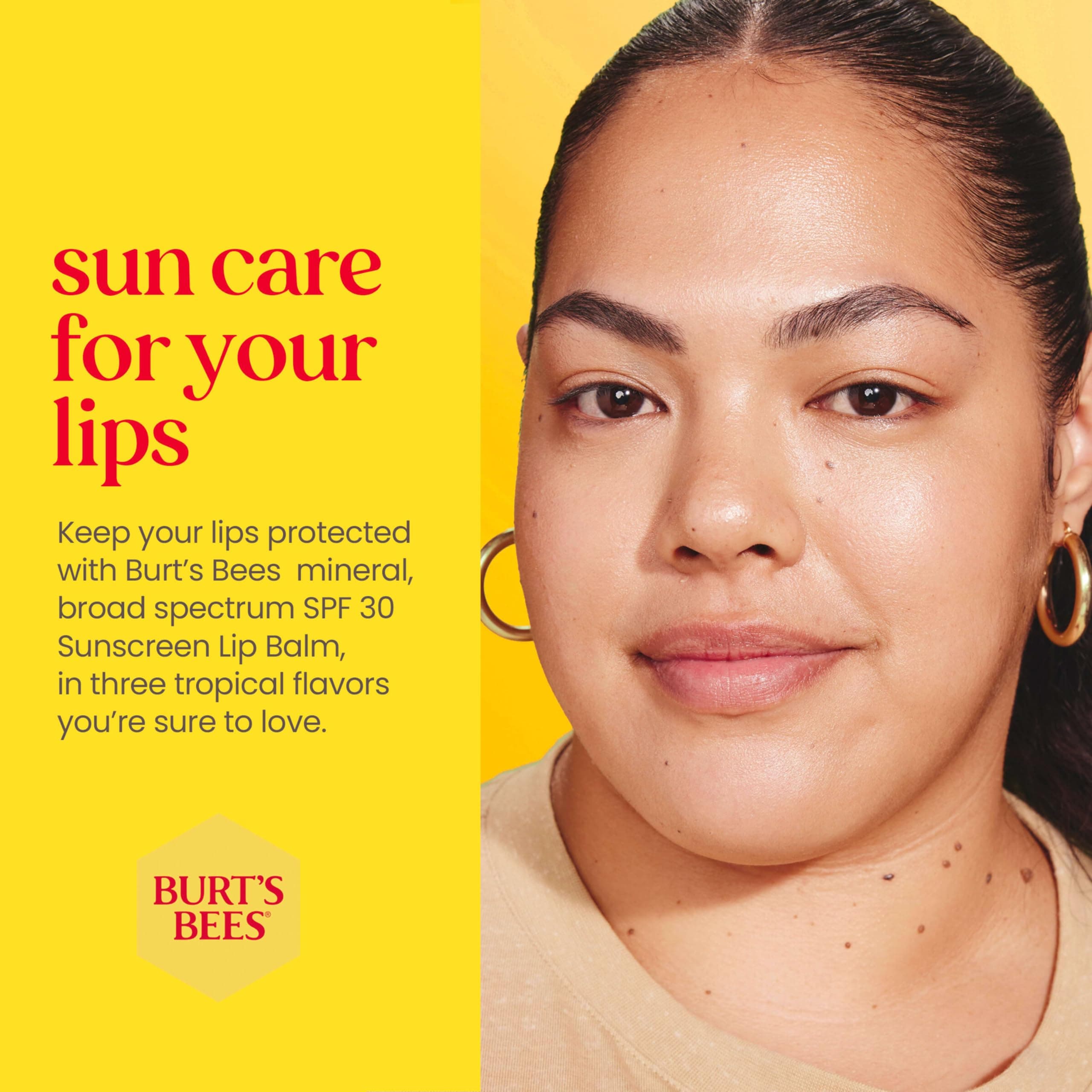 Burt’s Bees SPF 30 Lip Balm, Beaches and Cream, Water-Resistant Sun Care, Nano-Free Zinc Oxide Formula, Natural Origin Conditioning Lip Treatment, 3 Tubes, 0.15 oz. thumbnail 6