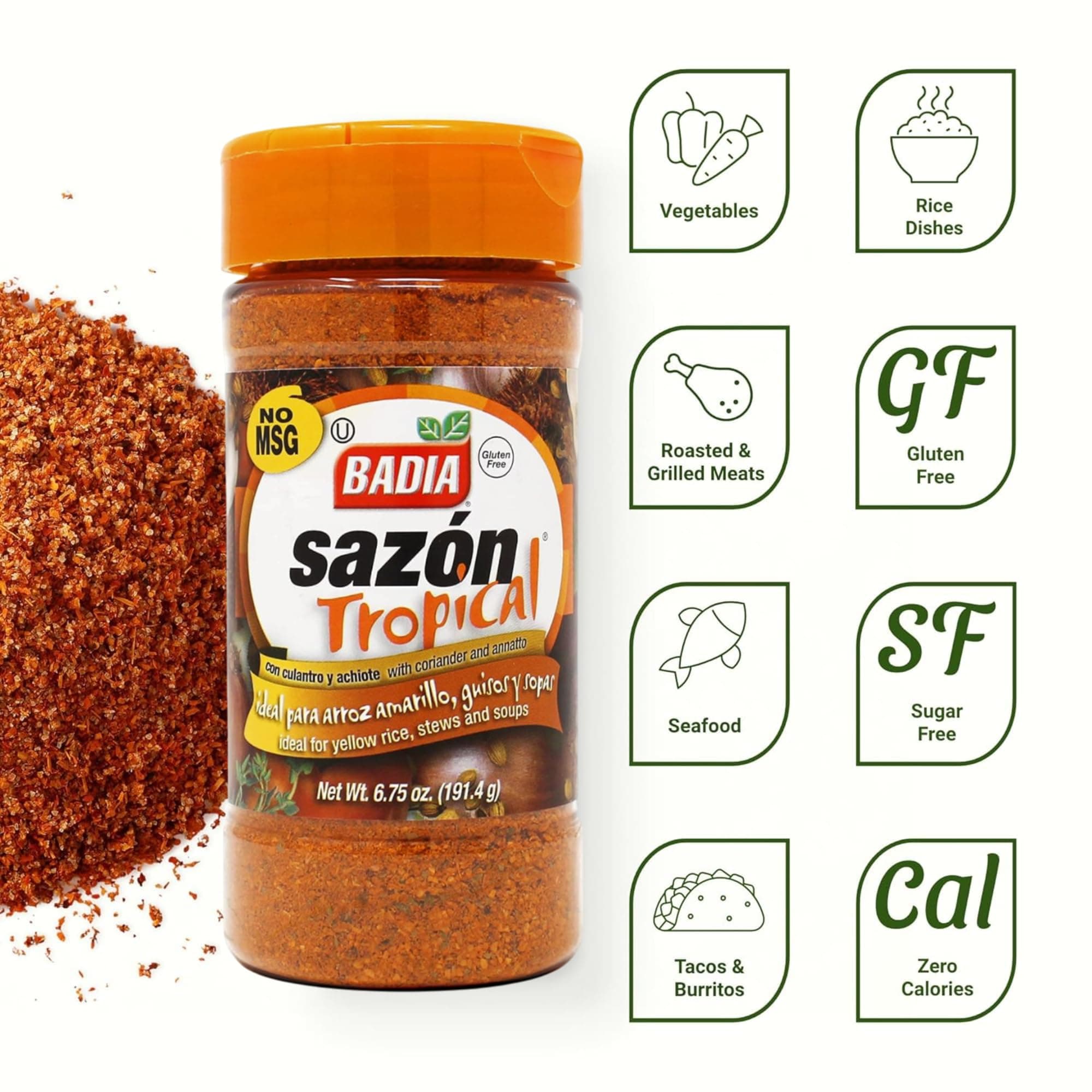 Badia Sazon Tropical With Coriander And Annato, 6.75 oz thumbnail 2