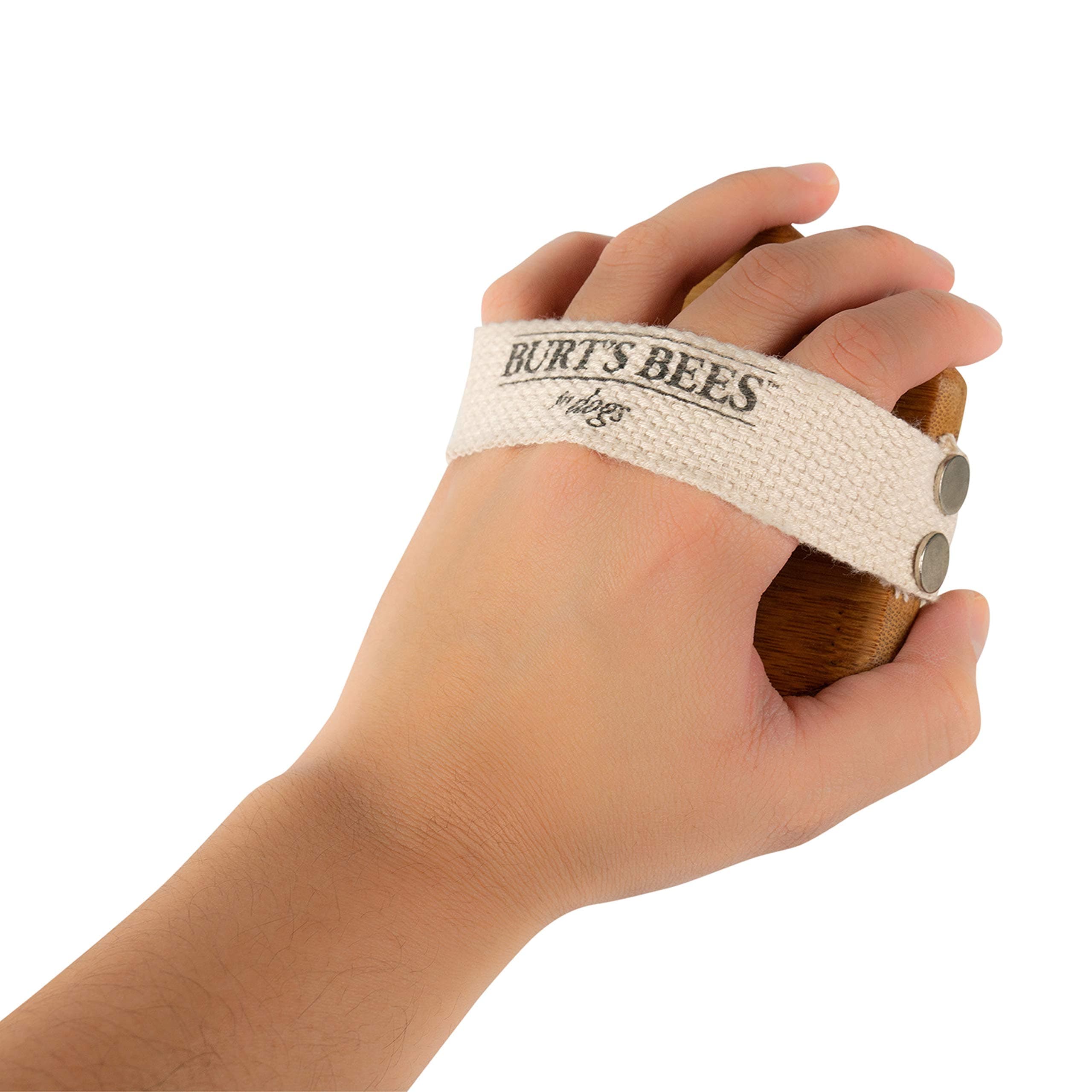 Burt's Bees for Pets Palm Brush with Hemp Bristles for Large Dogs, Ergonomic Handle Reduces Wrist Stress, Removes Dirt and Debris, Ideal for Daily Grooming, Made of Bamboo and Recycled Materials thumbnail 3