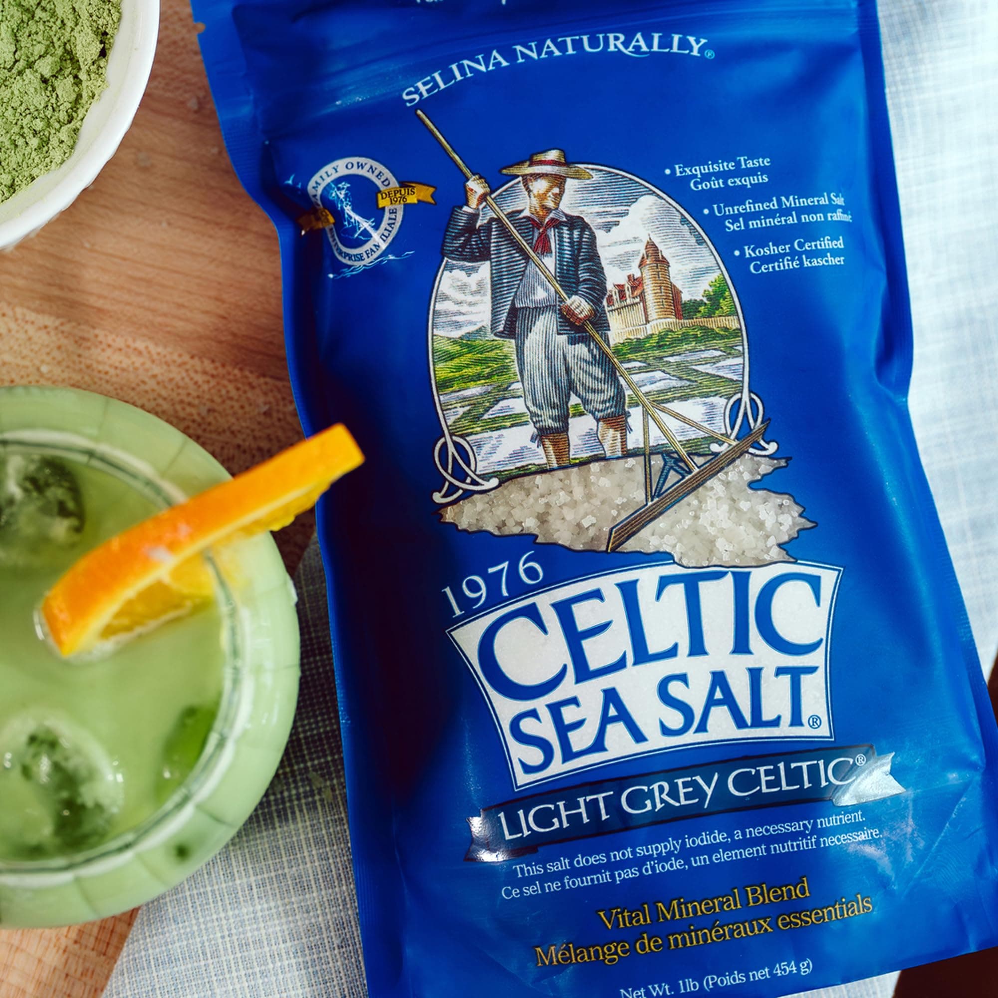 Celtic Sea Salt Light Grey Coarse – Unrefined Mineral Salt, 70+ Trace Minerals, Sustainably Harvested, GMP Certified – Cooking, Finishing, Hydration, Grinder Use – ½ Pound Resealable Bag thumbnail 8