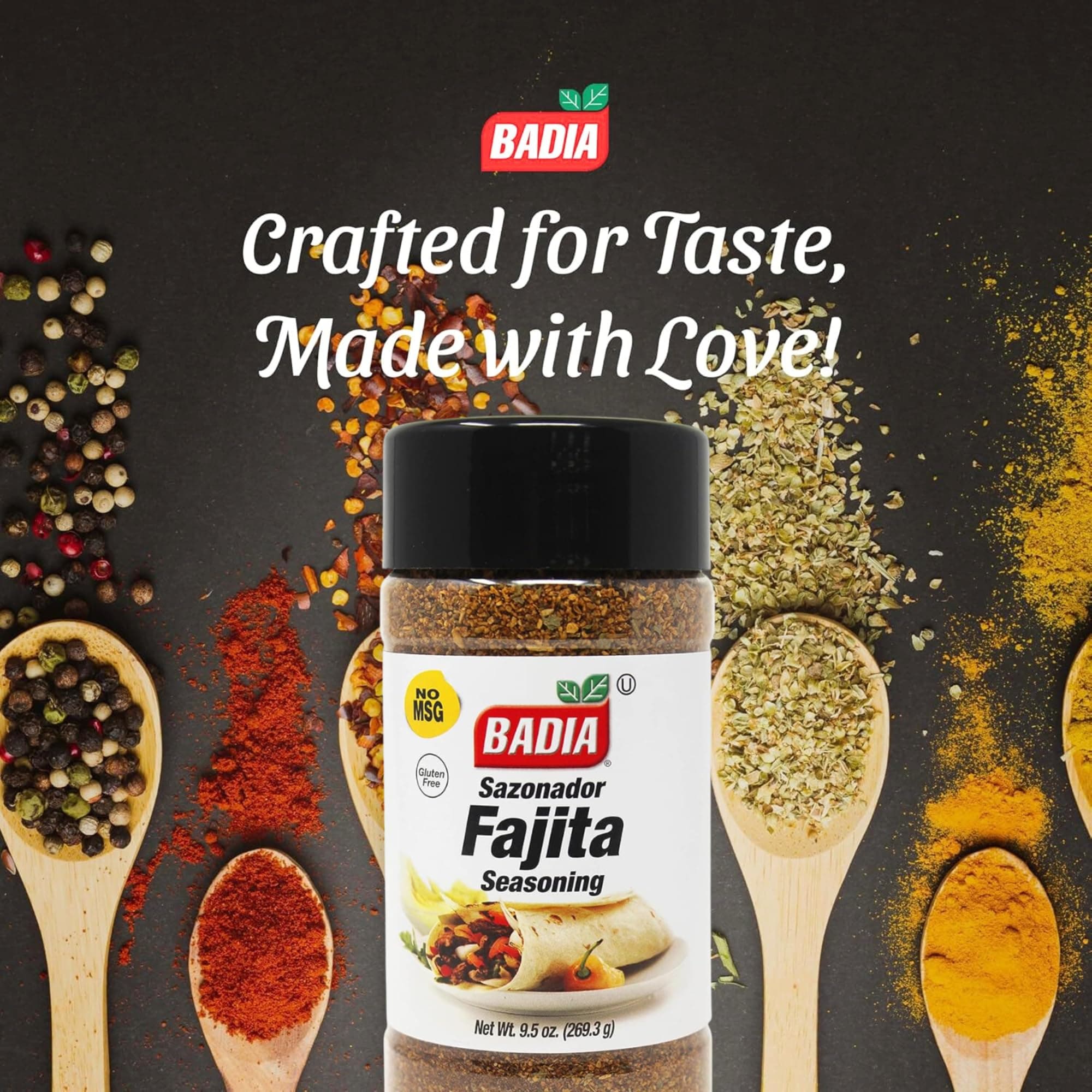 Badia Fajita Seasoning, Sazonador para Fajitas, 9.5 oz – Zesty Tex-Mex Spice Blend for Fajitas thumbnail 2