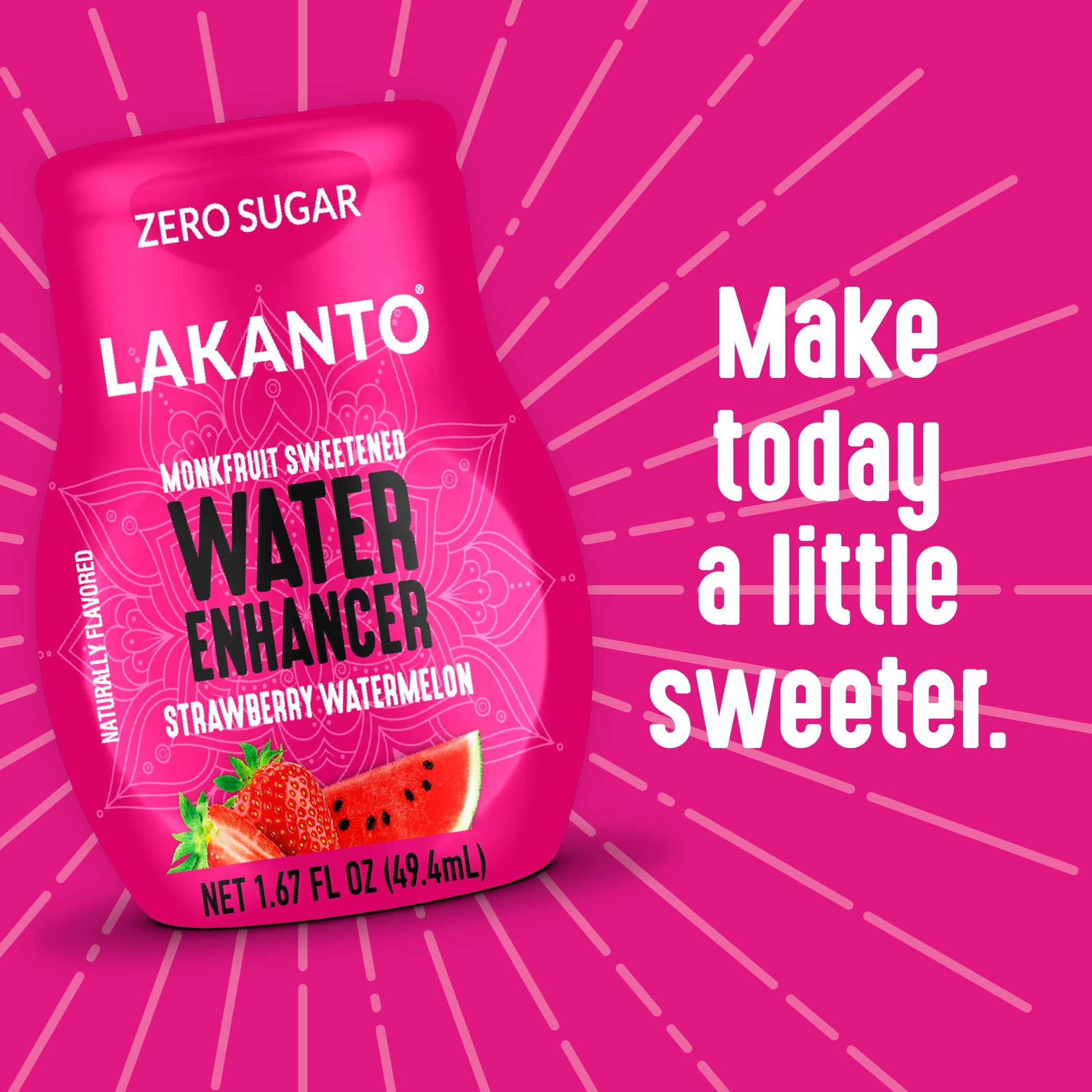 Lakanto Sugar Free Water Enhancer - Sweetened with Monk Fruit Sweetener and Erythritol, On the Go Liquid Hydration, Zero Sugar, Naturally Flavored - Strawberry Watermelon (1.67 fl oz - Pack of 1) thumbnail 7