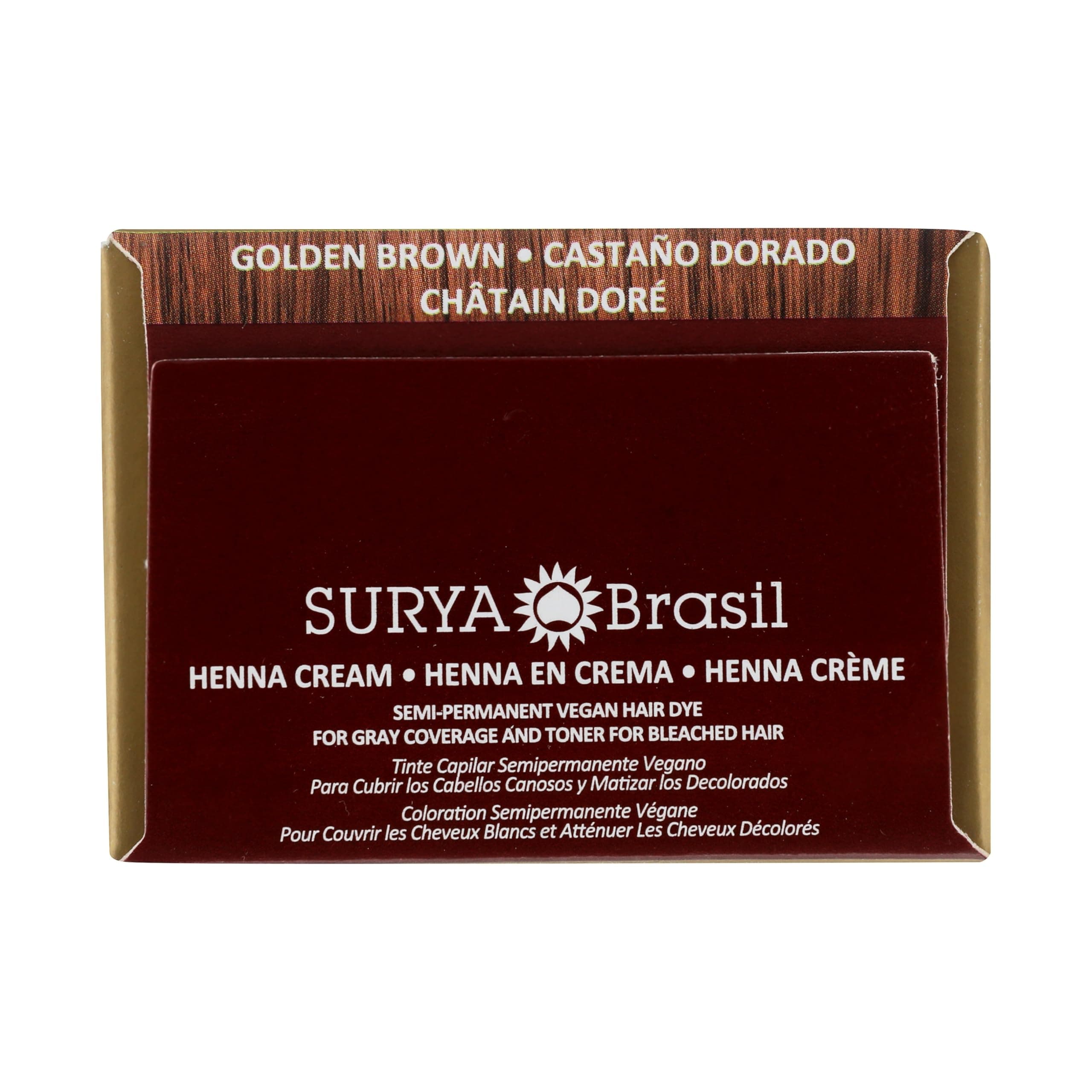 Surya Brasil - Henna Cream, Semi-Permanent Golden Brown Hair Color Treatment for Gray Coverage, Deep Conditioning Hair Dye, 2.37 oz / 70 ml thumbnail 7