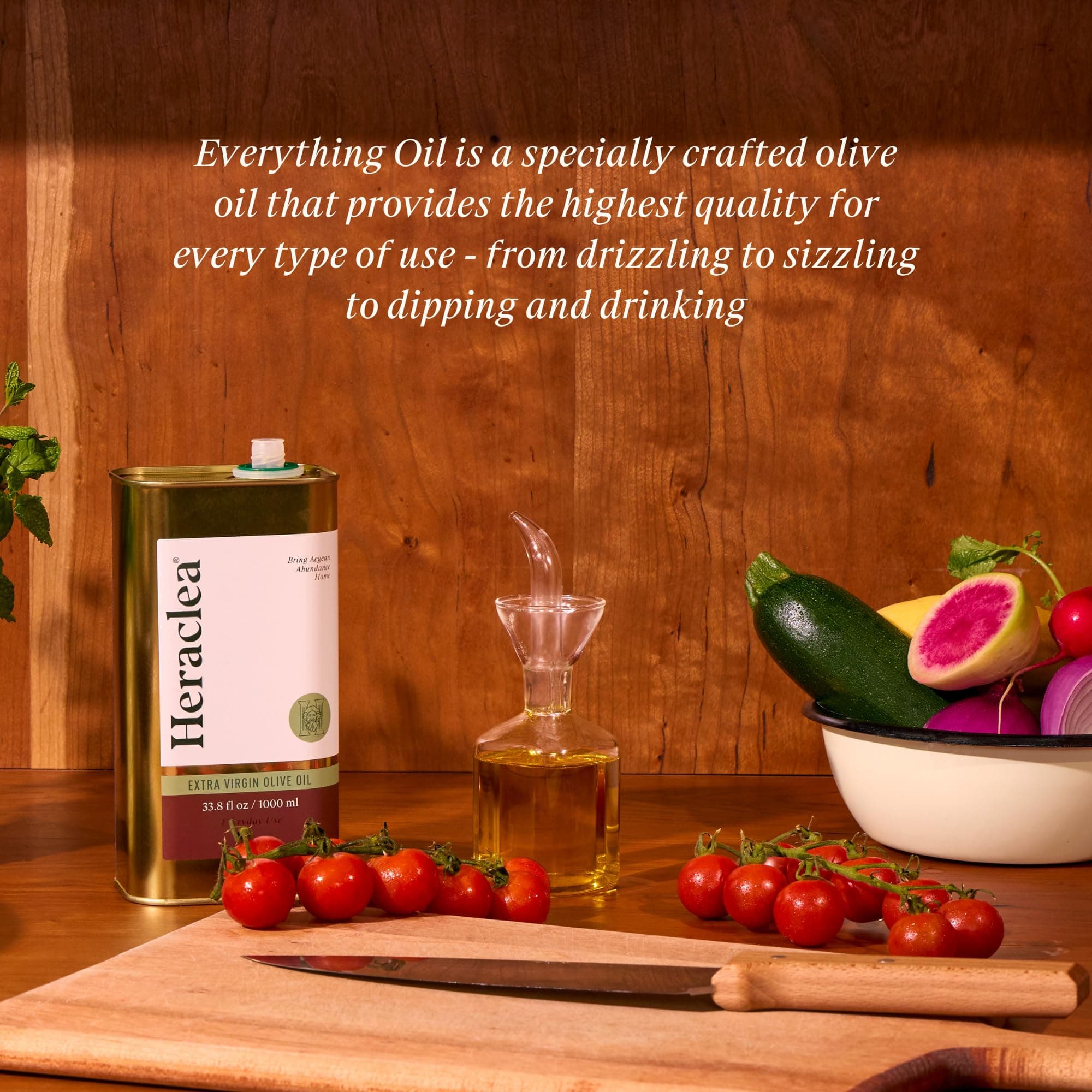 Heraclea - Everything Oil - Extra Virgin Olive Oil - Cold Pressed - Polyphenol Rich EVOO - 33.8oz Bottle thumbnail 3