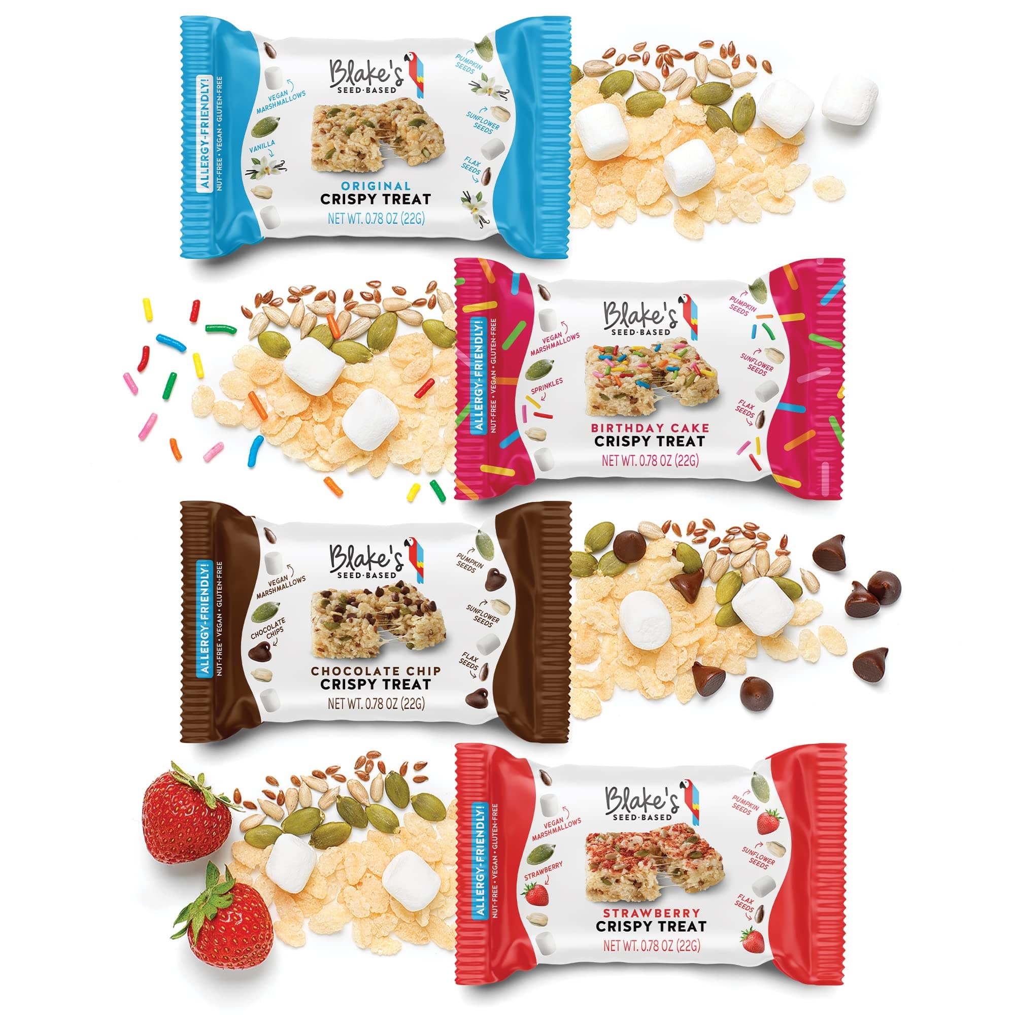 Blake’s Seed Based Crispy Treats – Birthday Cake (6 Count), Nut Free, Gluten Free, Dairy Free & Vegan, Healthy Snacks for Kids or Adults, School Safe, Low Calorie Organic Fruit Flavored Snack thumbnail 6