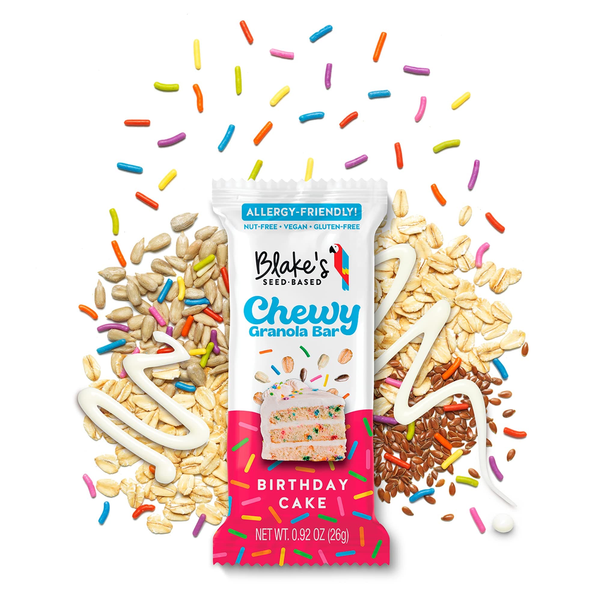 Blake’s Seed Based Chewy Granola Bars — Birthday Cake (5 Count), Vegan, Gluten Free, Nut Free & Dairy Free, Healthy Snacks for Kids or Adults, School Safe, Low Calorie Soy Free Snack thumbnail 7
