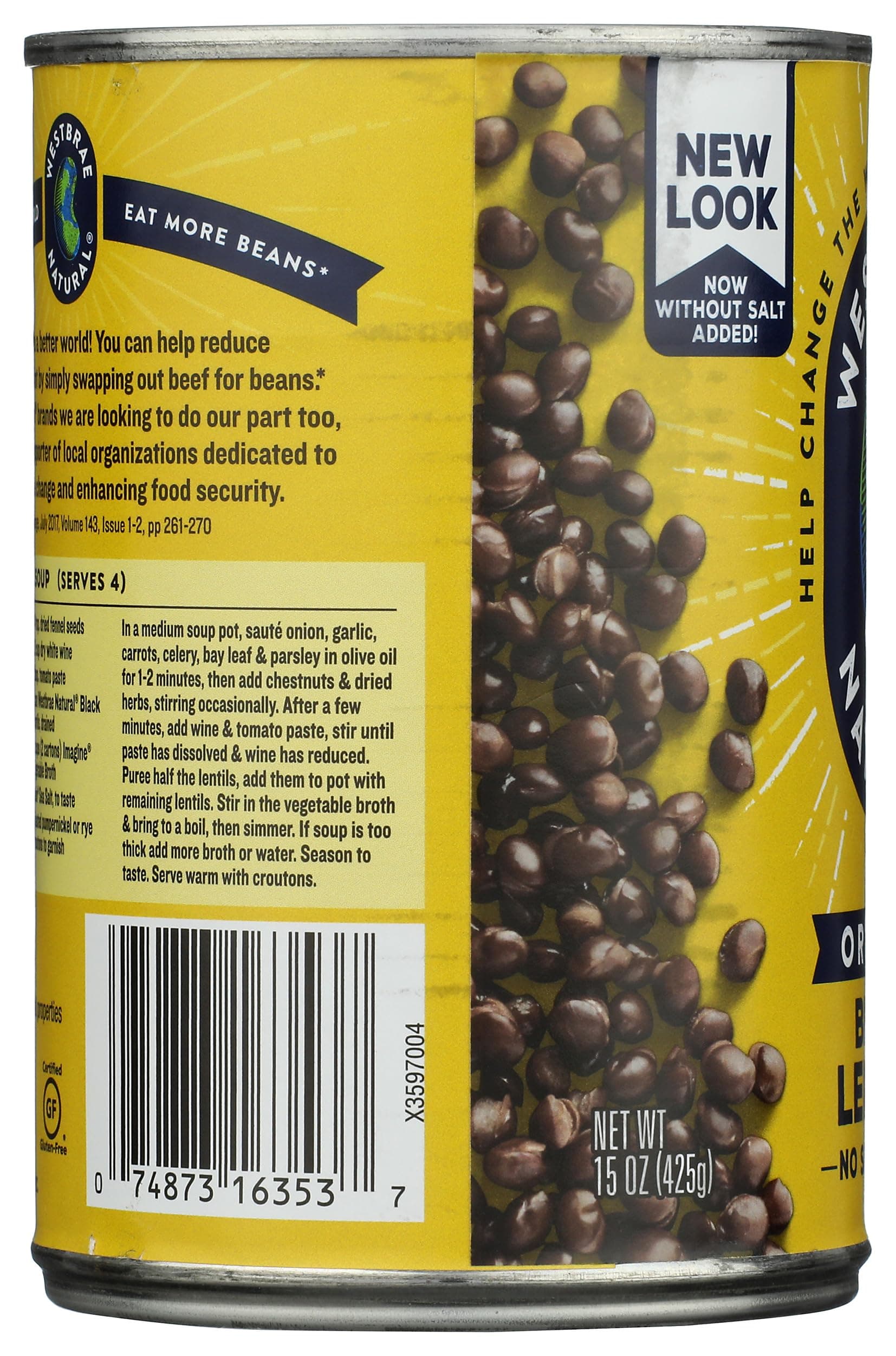 Westbrae Natural Organic Black Lentils, 15 OZ thumbnail 6