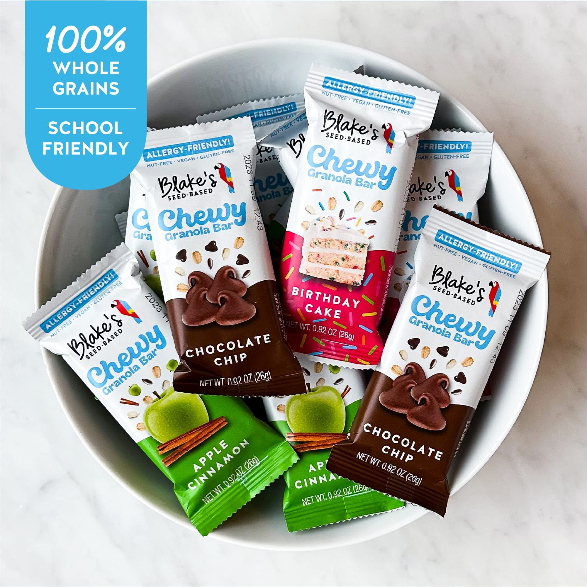 Blake’s Seed Based Chewy Granola Bars — Birthday Cake (5 Count), Vegan, Gluten Free, Nut Free & Dairy Free, Healthy Snacks for Kids or Adults, School Safe, Low Calorie Soy Free Snack thumbnail 9