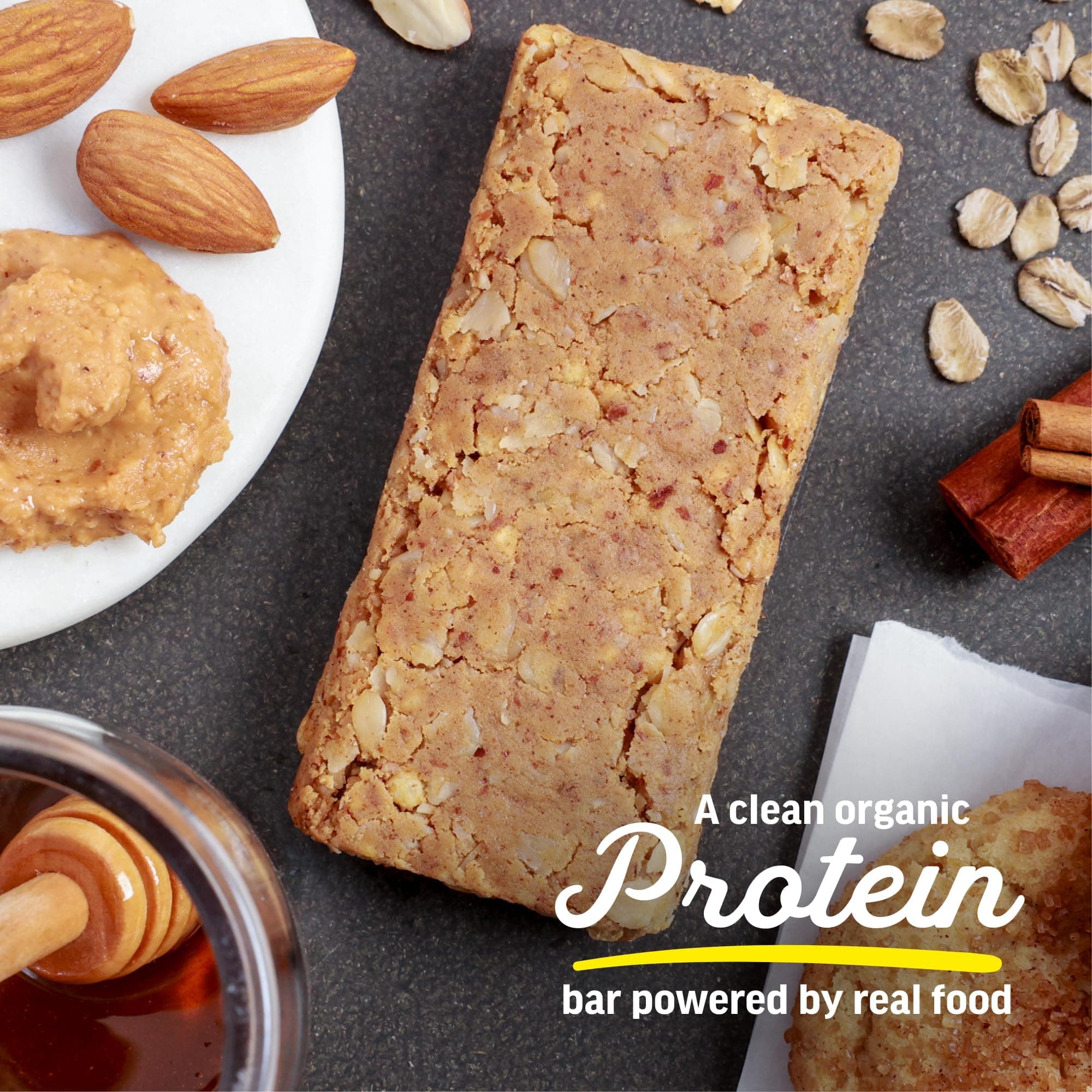 Kate’s Real Food Organic Protein Bars – (Snickerdoodle, 2.2 oz, Pack of 12) – Plant Based Protein Bars - Gluten Free, Soy Free, Non GMO, Whole Grains, and All Natural thumbnail 2