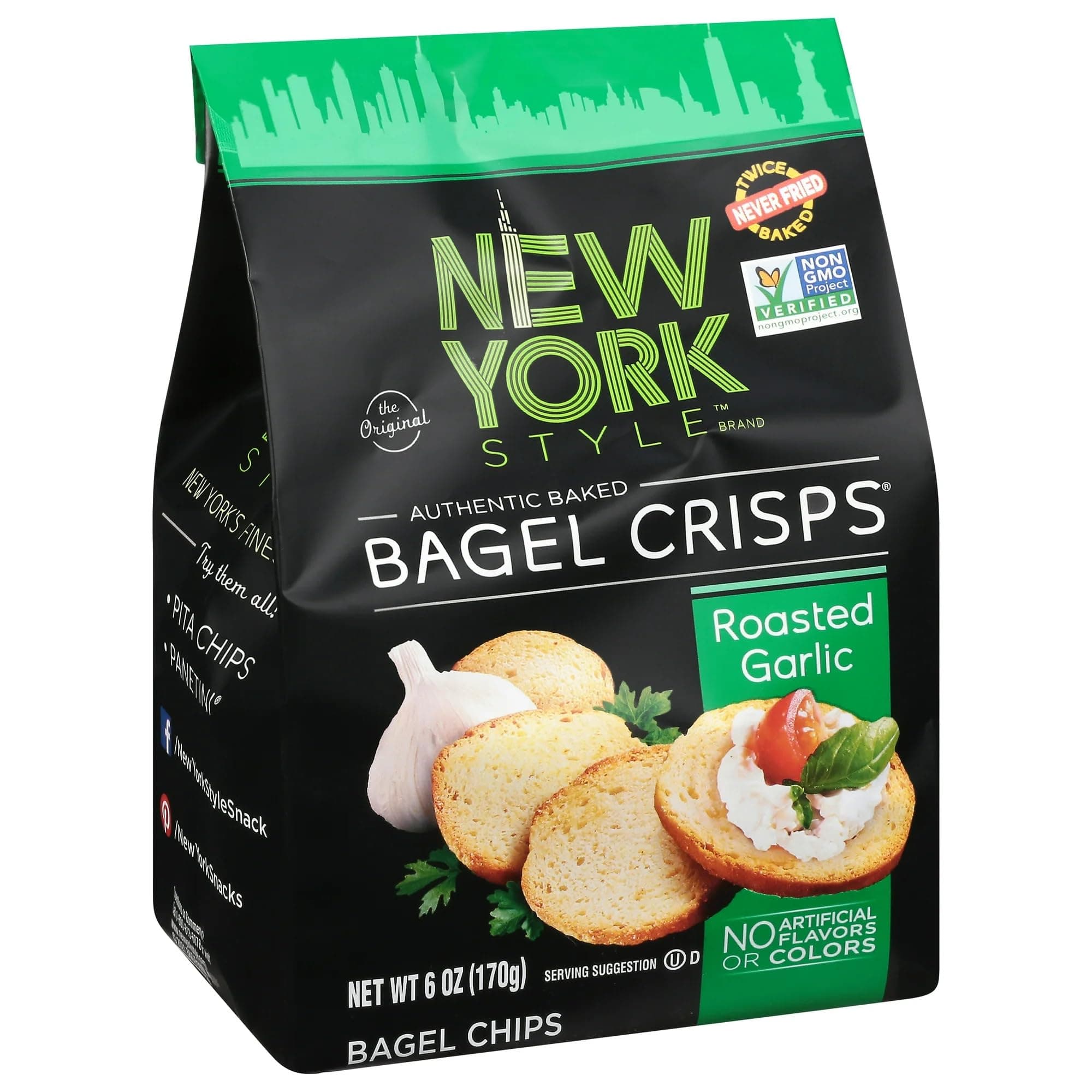 New York Style Garlic Bagel Crisps, 6 oz (Pack of 3) thumbnail 2