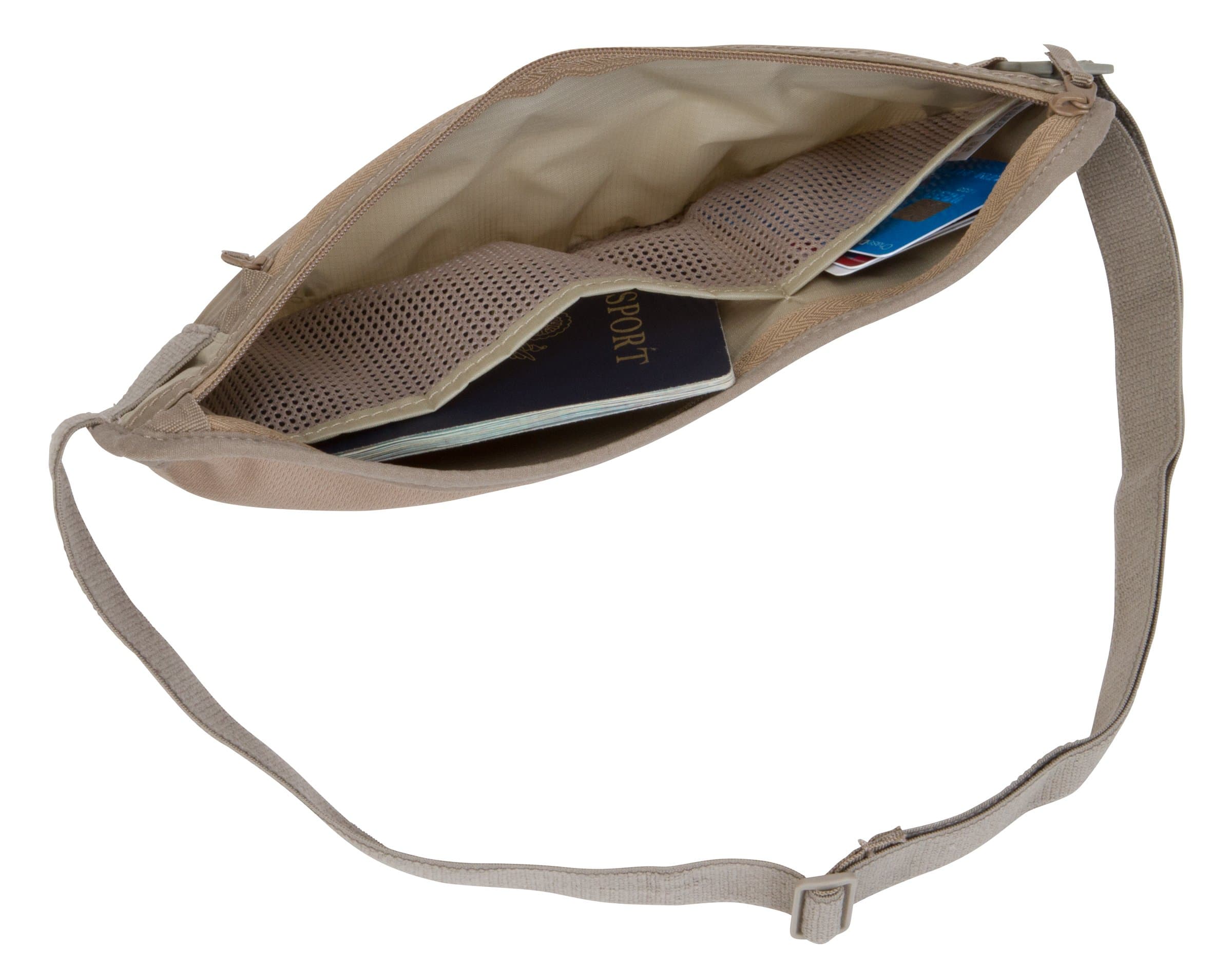 Eagle Creek Undercover Hidden Pocket - Travel Money Belt Deluxe for Men and Women, Khaki_DLX thumbnail 5