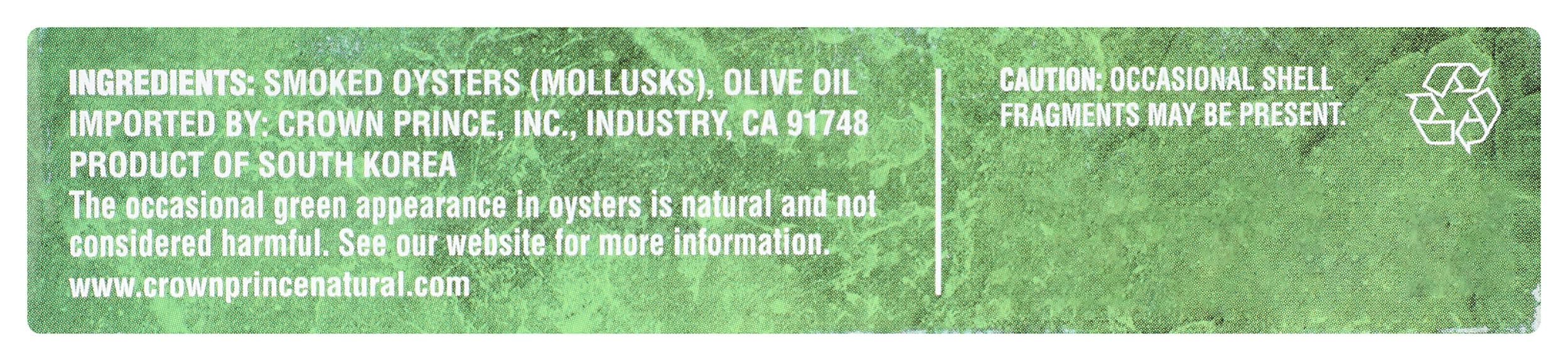 Crown Prince Natural Smoked Oysters in Pure Olive Oil, 3 Ounce thumbnail 8