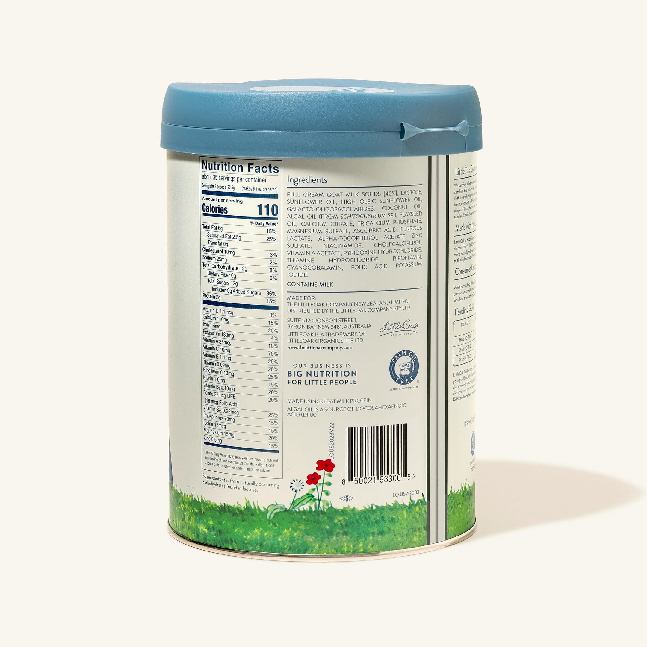 LittleOak Natural Goat Milk, Toddler Drink, 12 Months+, 28oz (800gm) Tin thumbnail 3