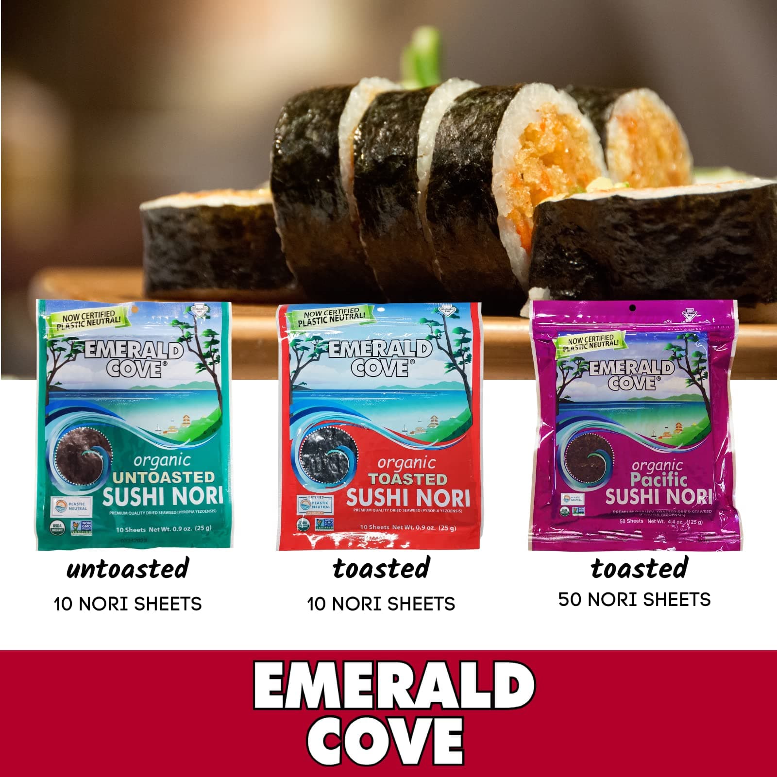 Emerald Cove Organic Nori sheets, .9 oz thumbnail 6