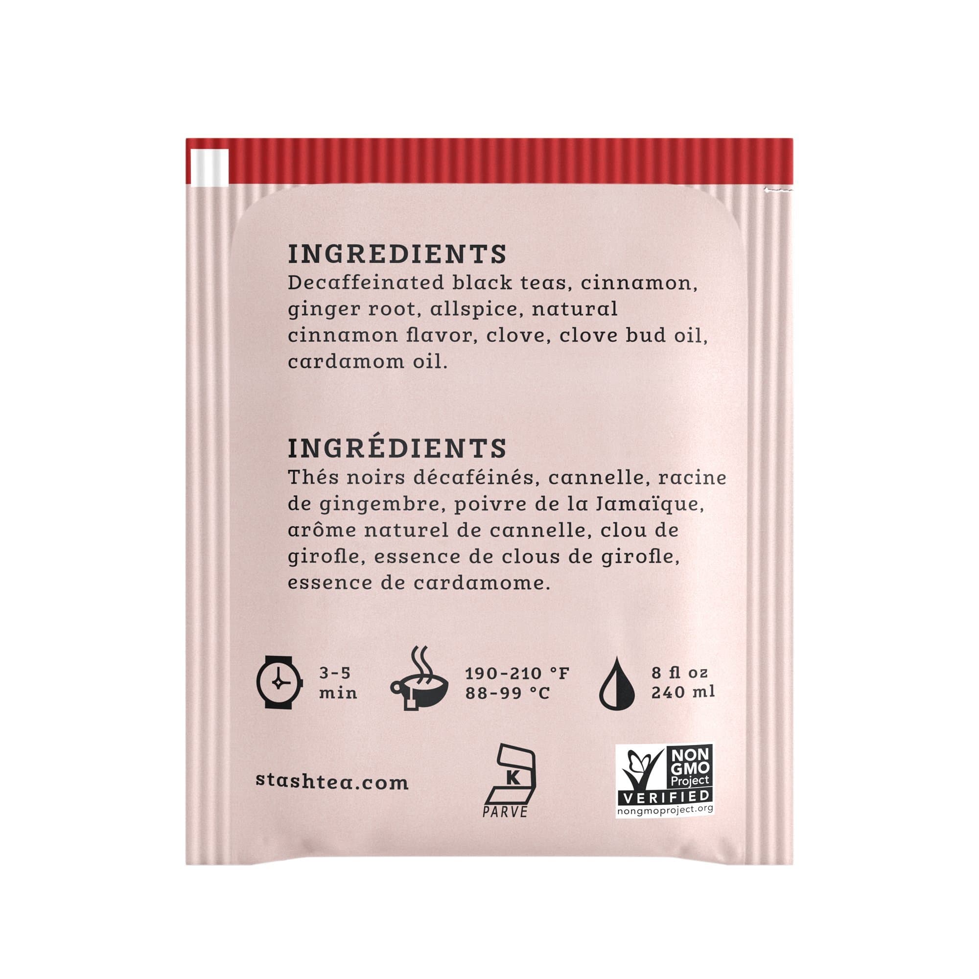 Stash Tea Decaf Chai Spice Black Tea - Decaf, Non-GMO Project Verified Premium Tea with No Artificial Ingredients, 18 Count (Pack of 6) - 108 Bags Total thumbnail 4
