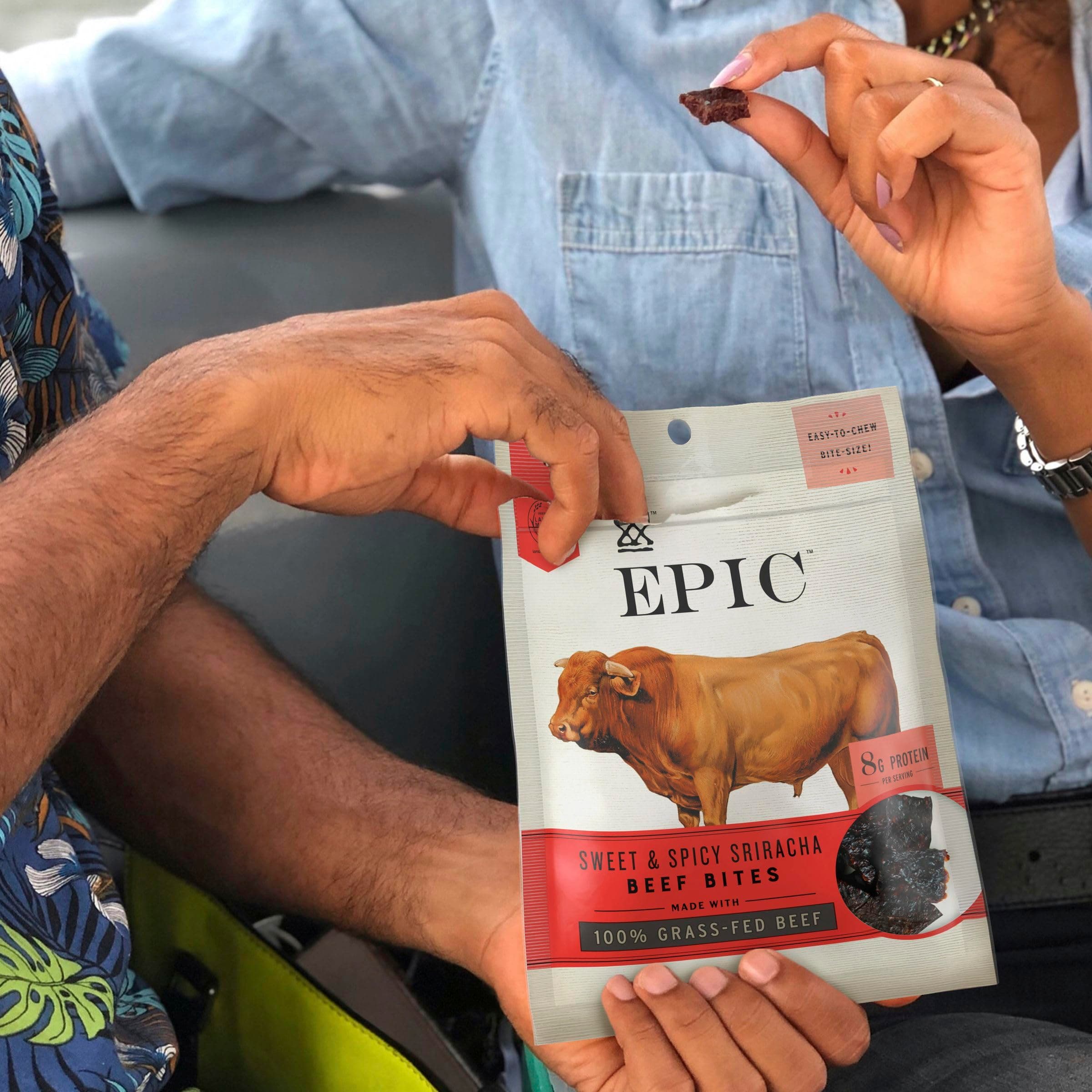 EPIC Sweet and Spicy Sriracha Beef Bites, Protein Snacks, Whole 30, 2.5 oz thumbnail 6