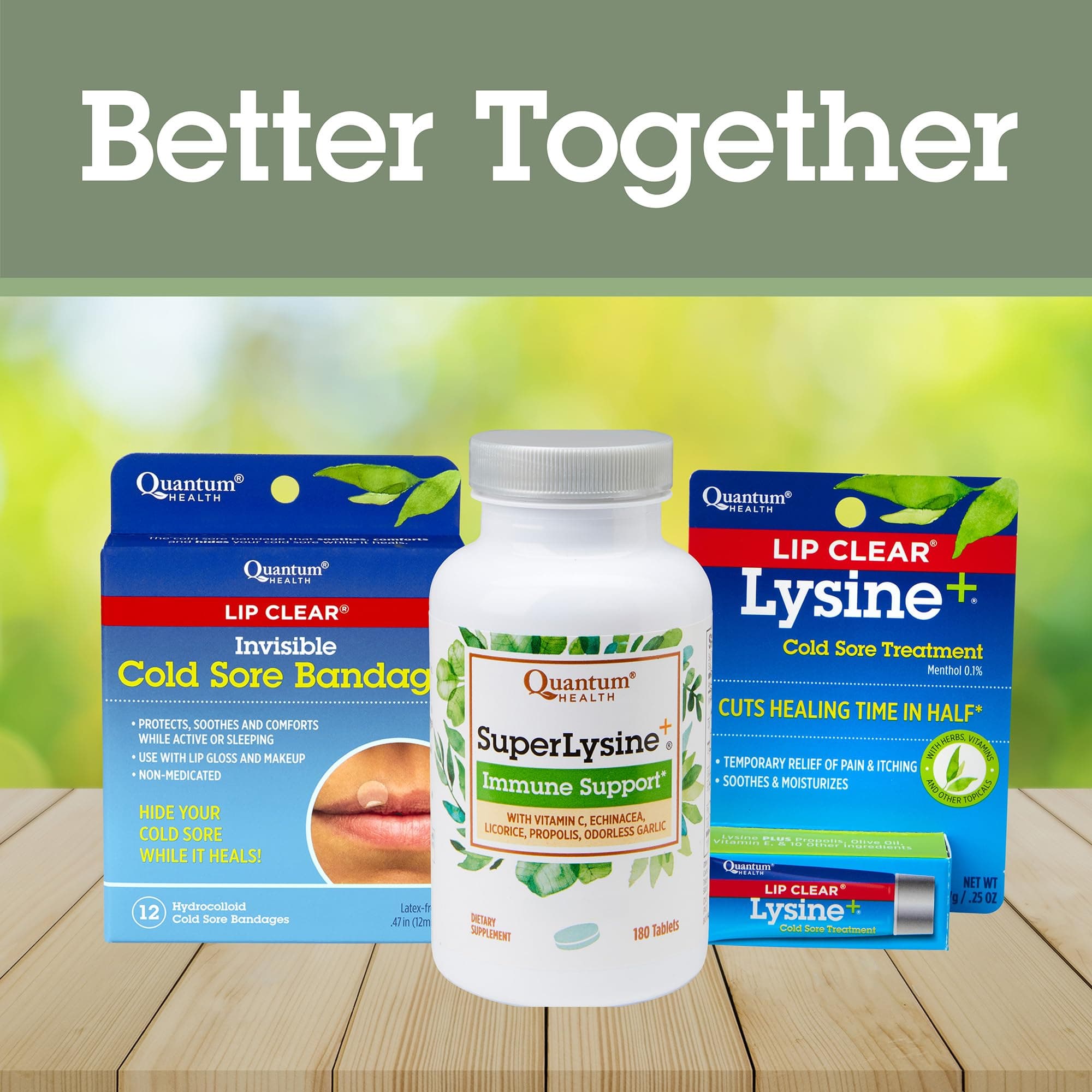 Quantum Health Super Lysine+ / Advanced Formula Lysine+ Immune Support with Vitamin C, Echinacea, Licorice, Propolis, Odorless Garlic (180 Tablets), Packaging may vary thumbnail 7